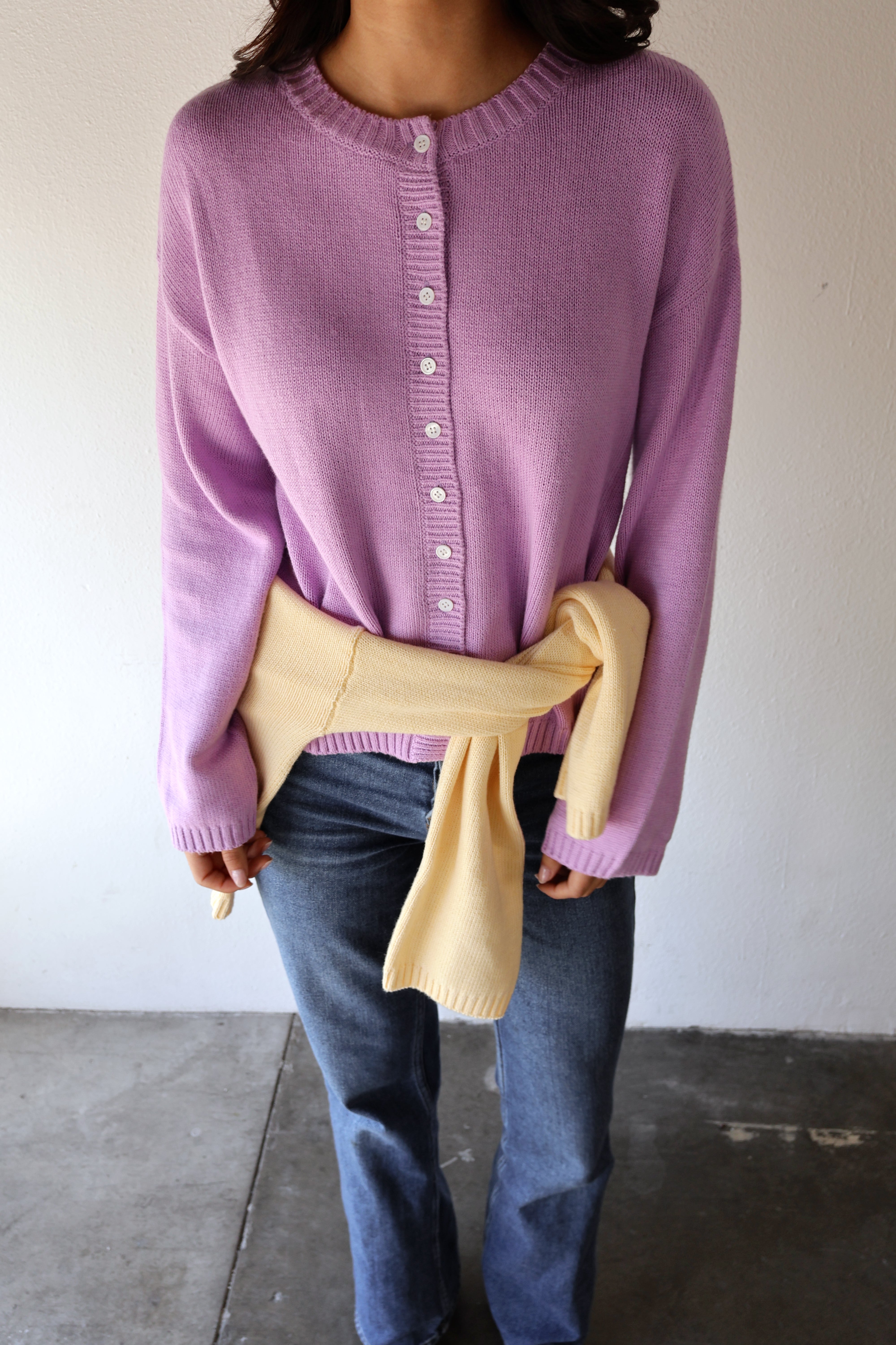 WEAVE CARDIGAN // LILAC