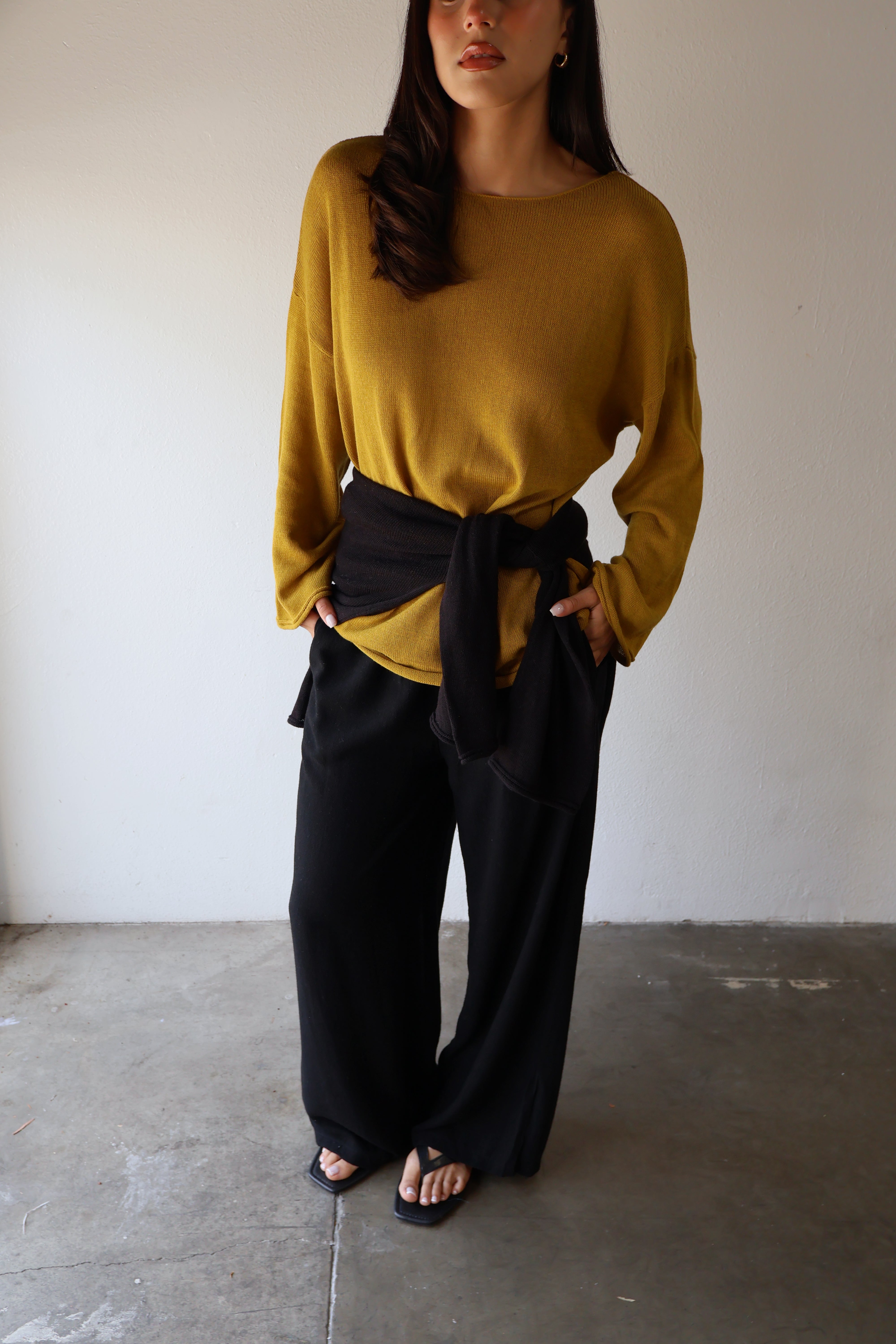 SOFTWEAR BOATNECK KNIT // CHARTREUSE