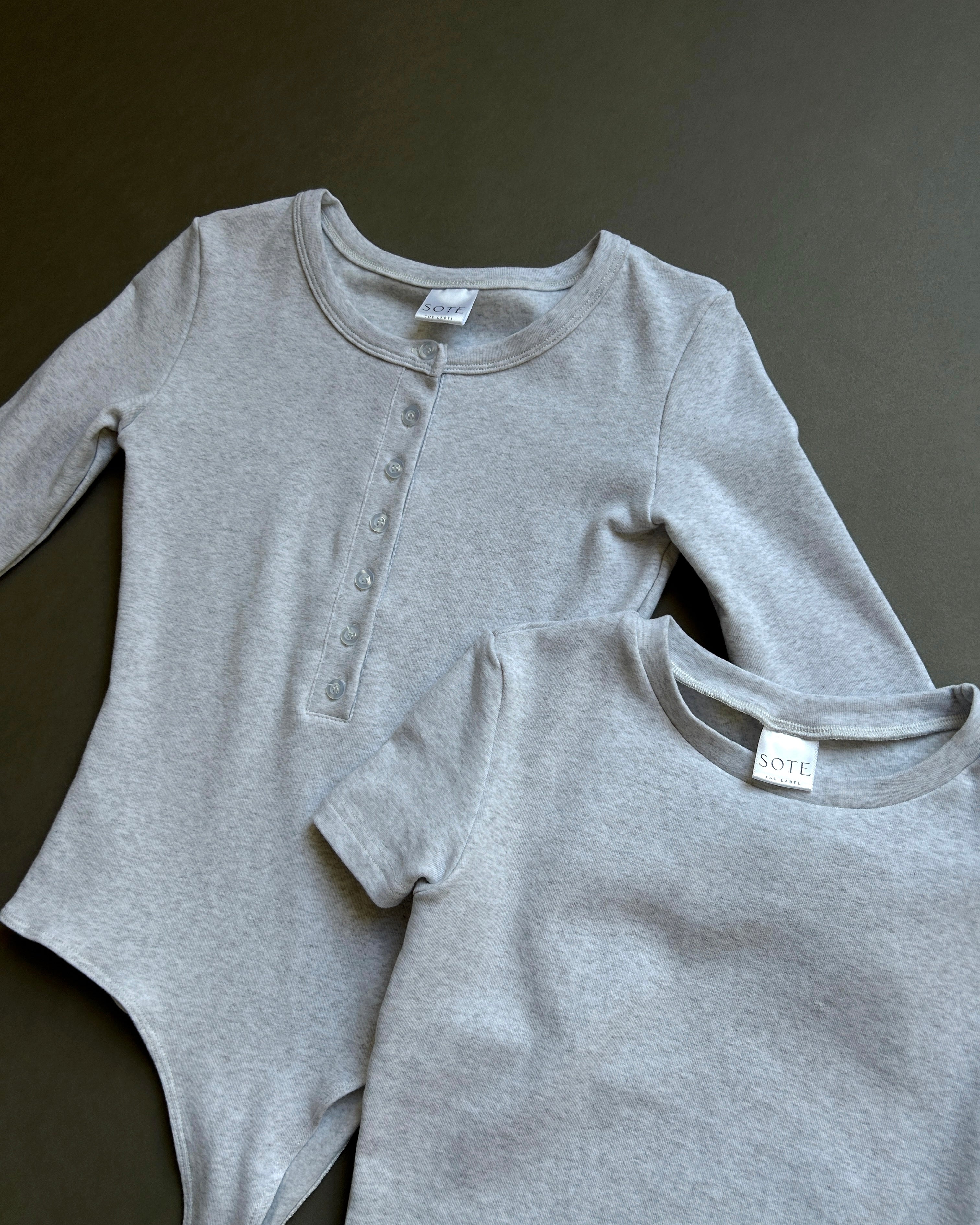 Henley Bodysuit // Feather