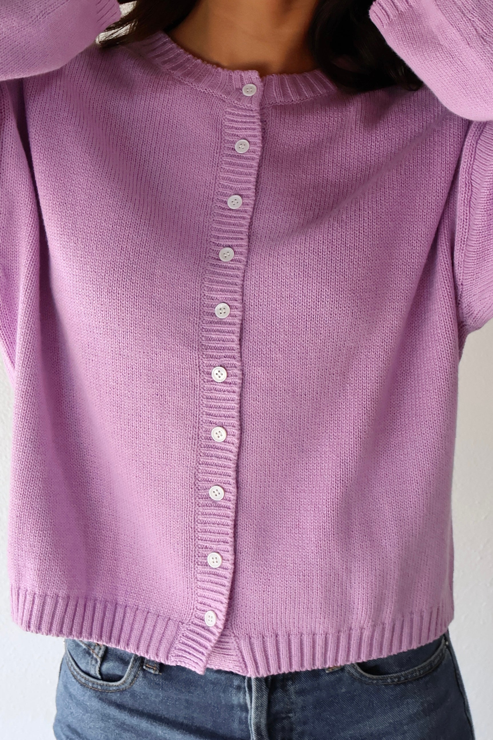 WEAVE CARDIGAN // LILAC