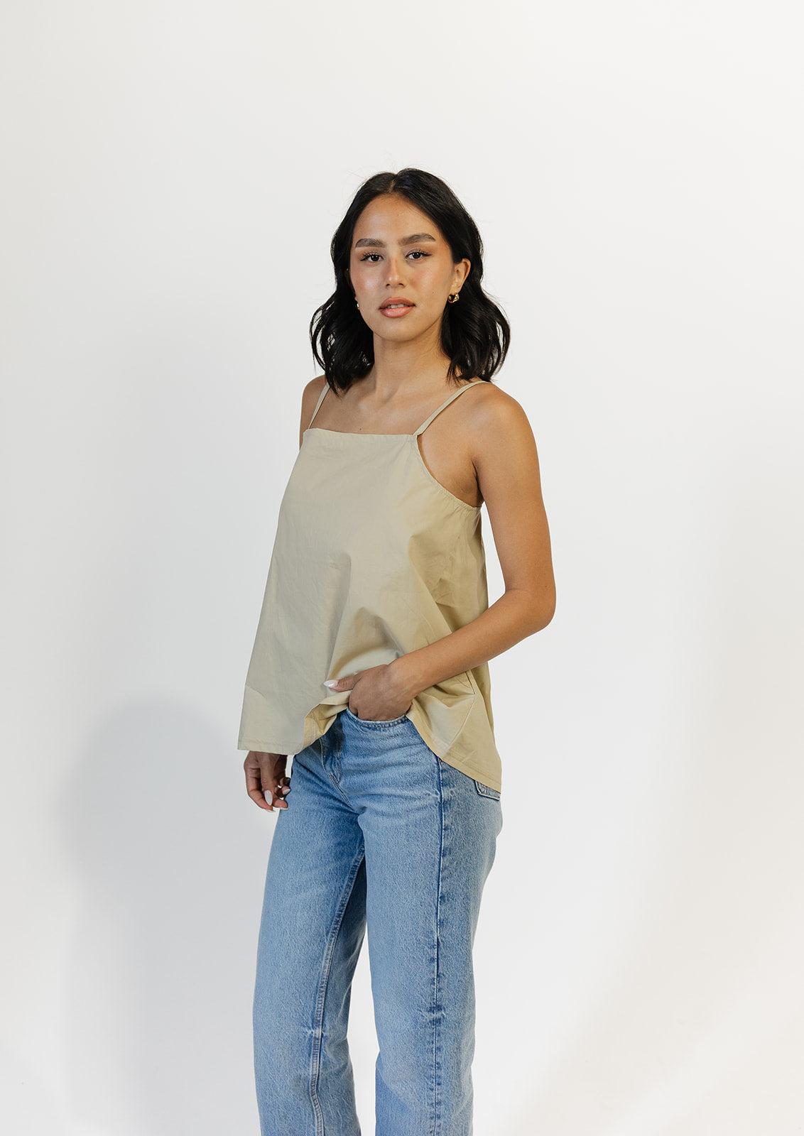 Square Cami — Seagrass
