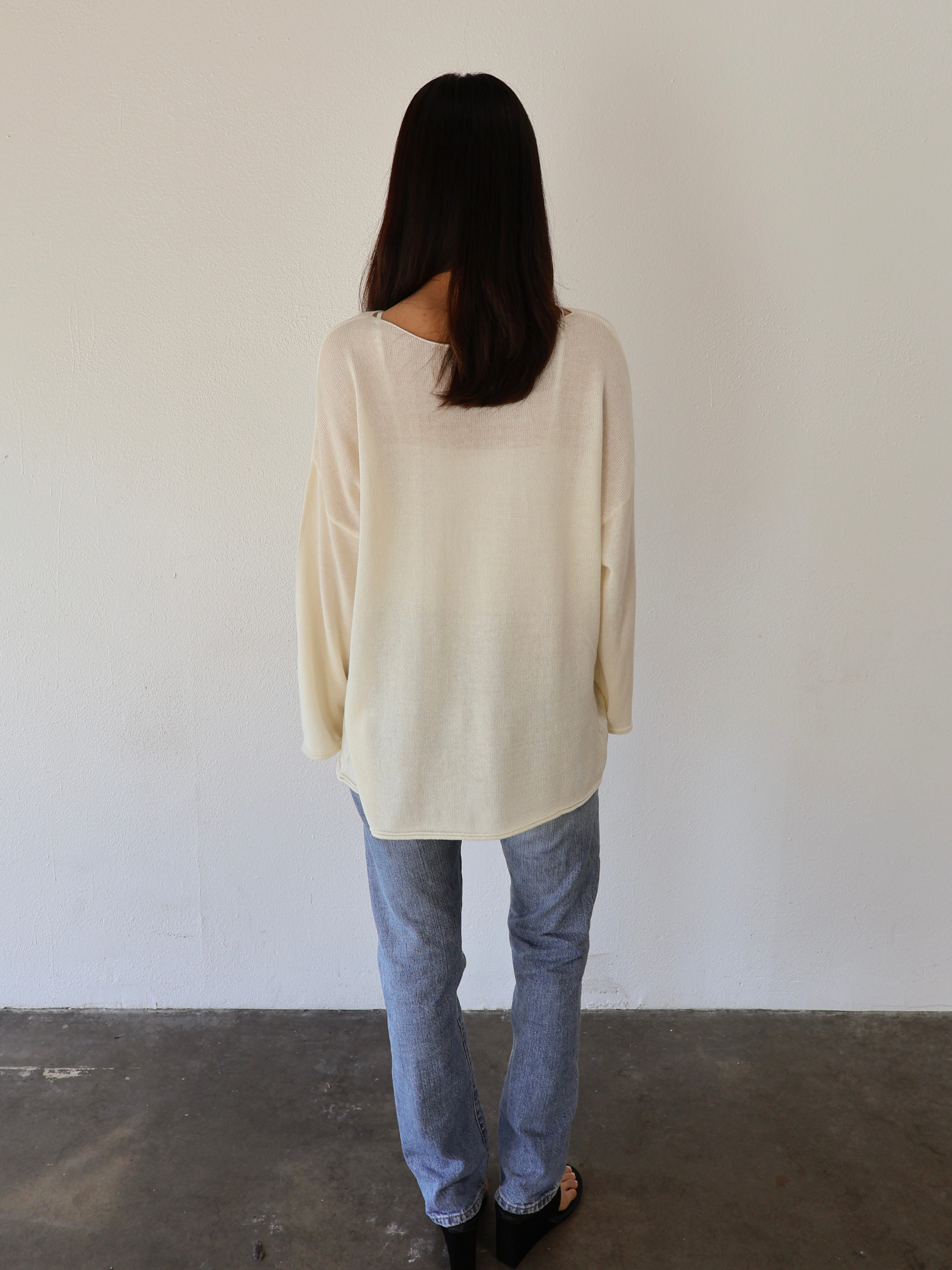 SOFTWEAR BOATNECK KNIT // BONE