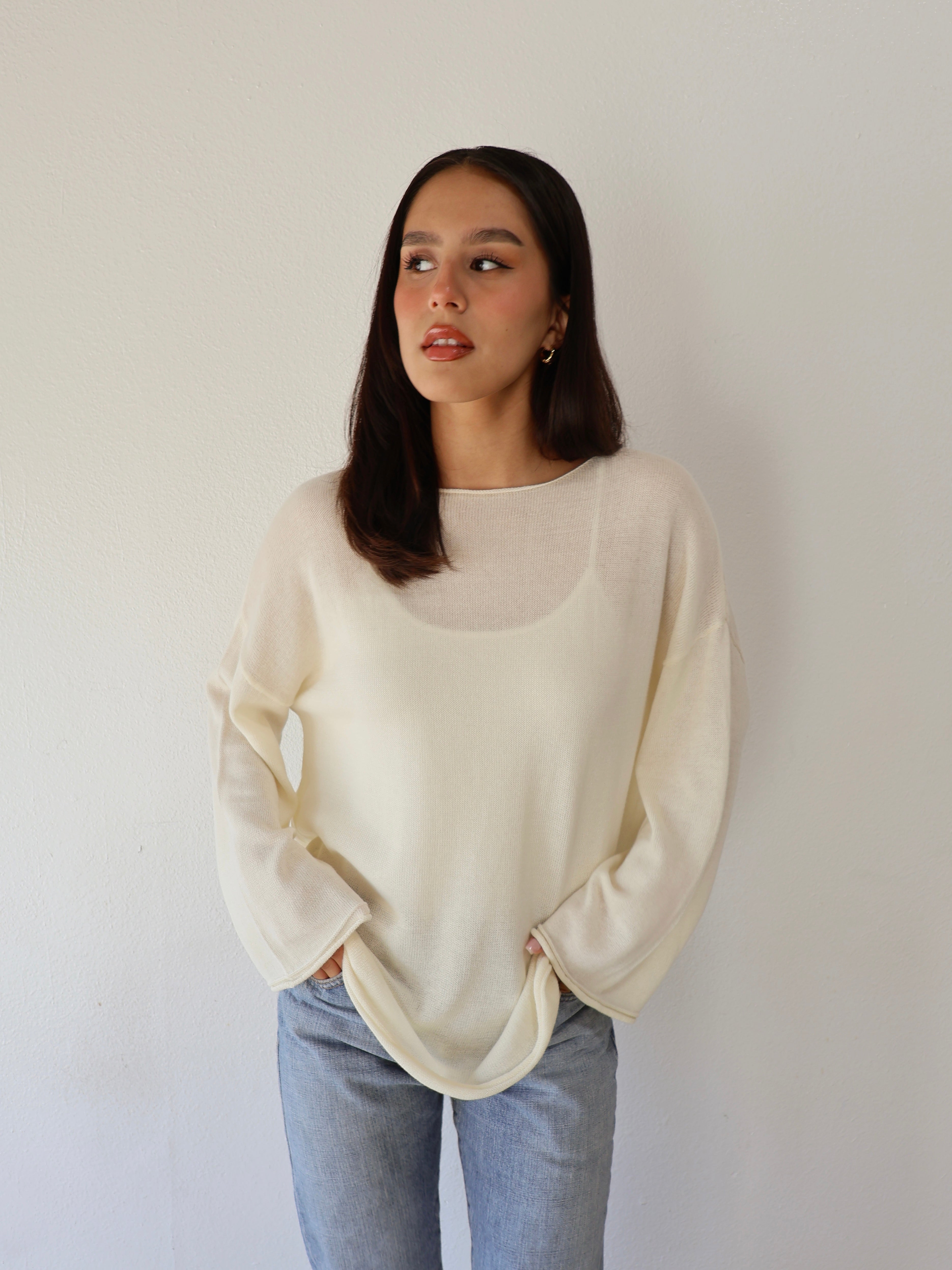 SOFTWEAR BOATNECK KNIT // BONE
