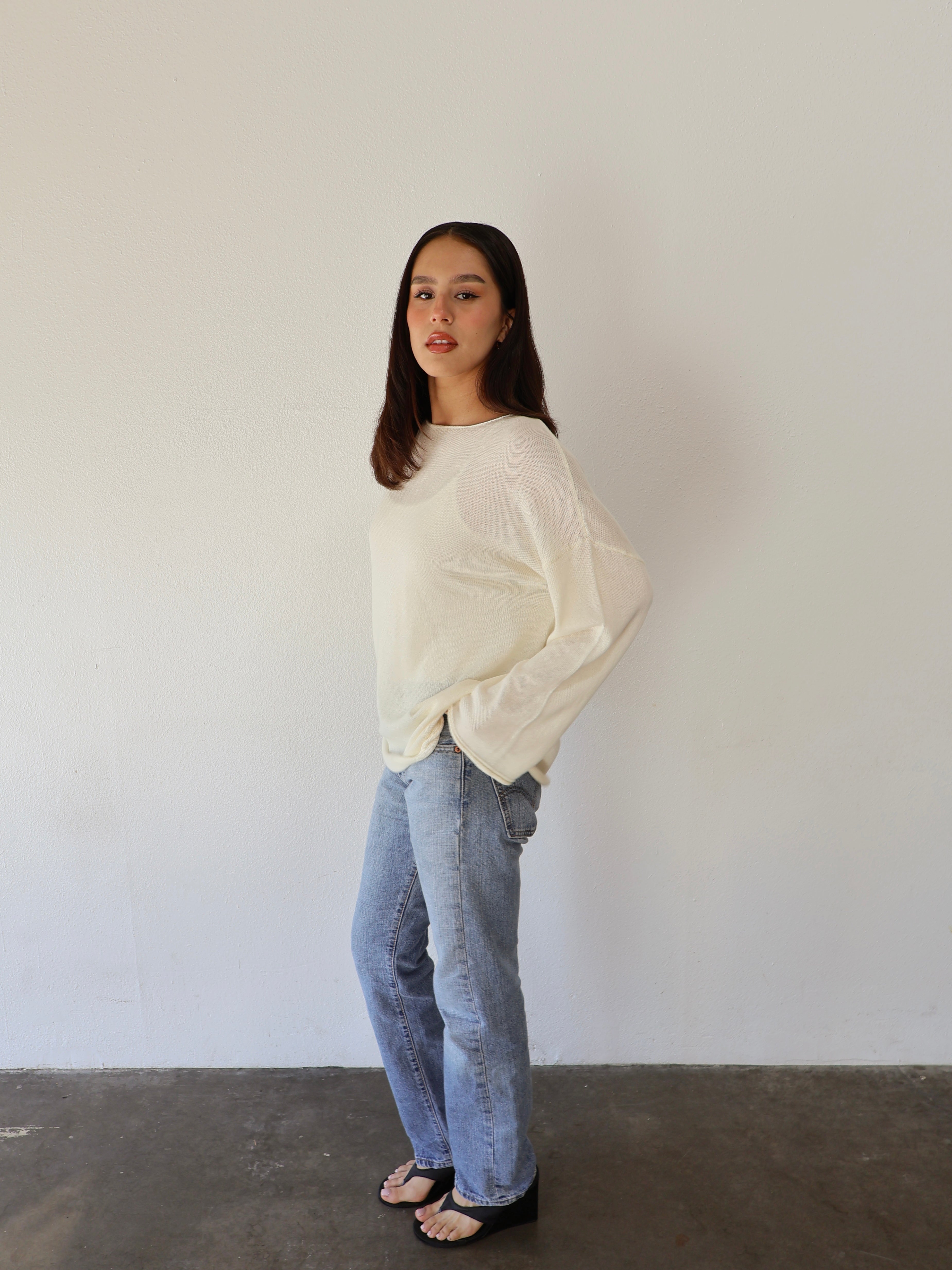 SOFTWEAR BOATNECK KNIT // BONE