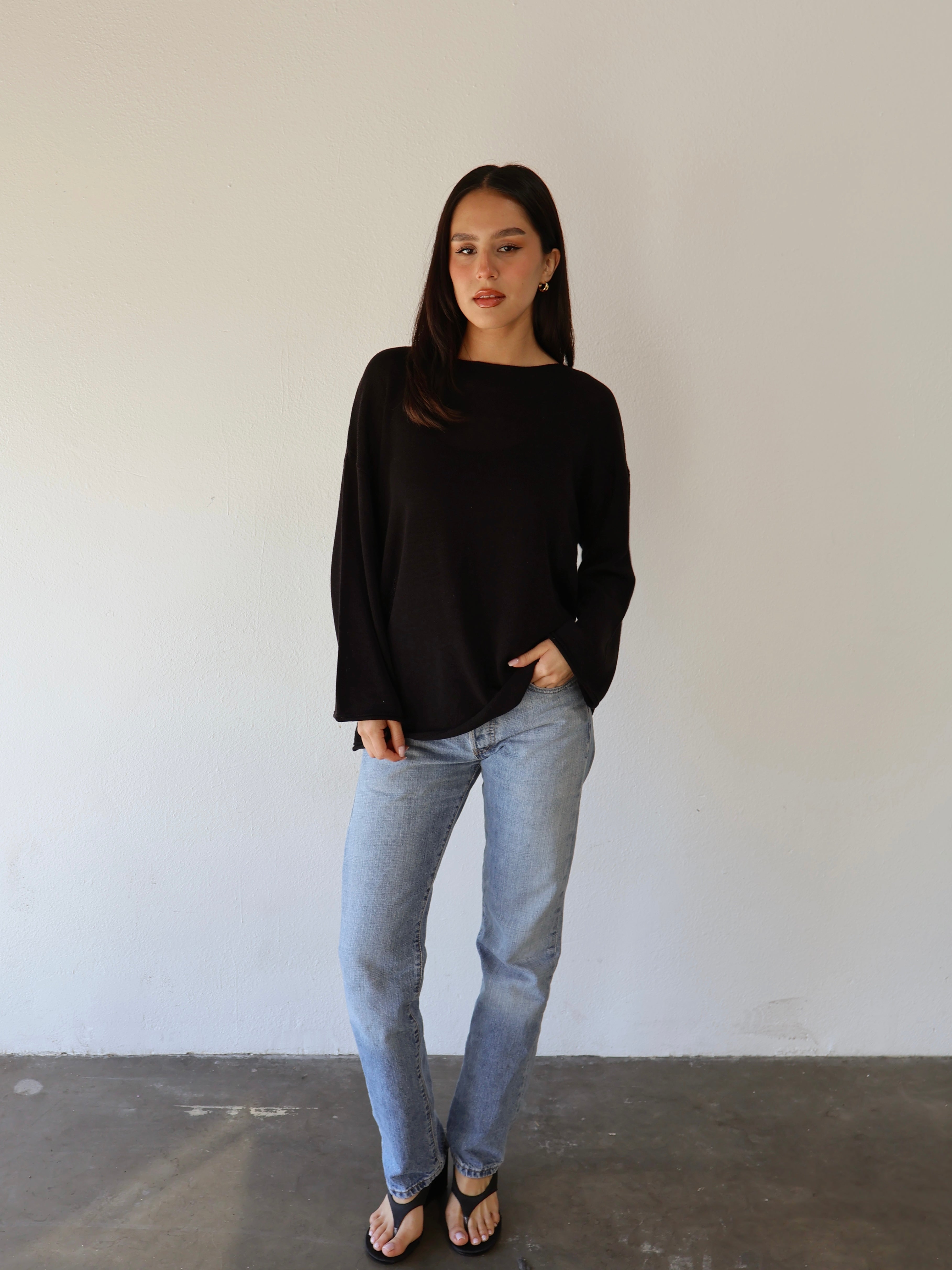 SOFTWEAR BOATNECK KNIT // ONYX