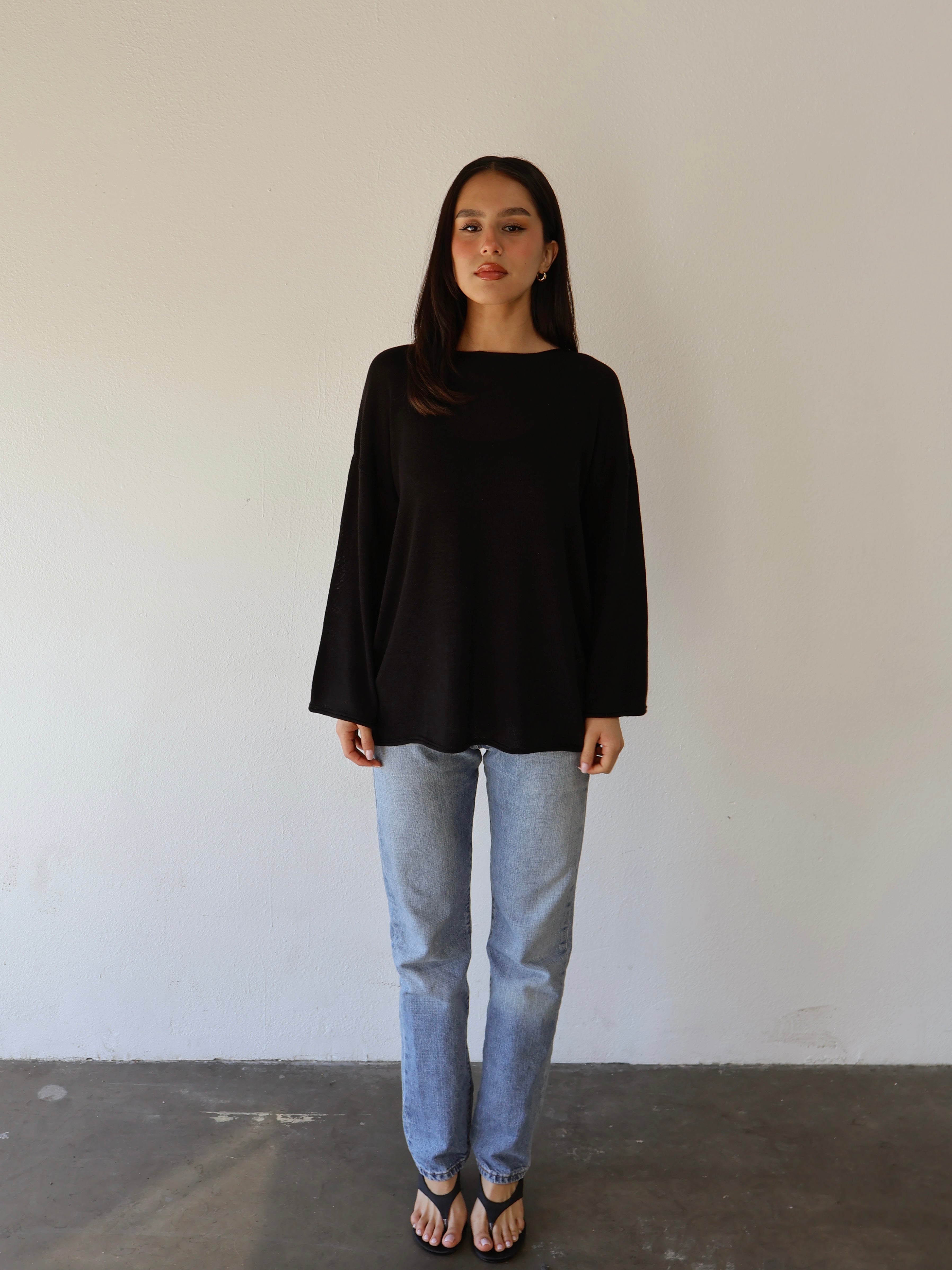 SOFTWEAR BOATNECK KNIT // ONYX