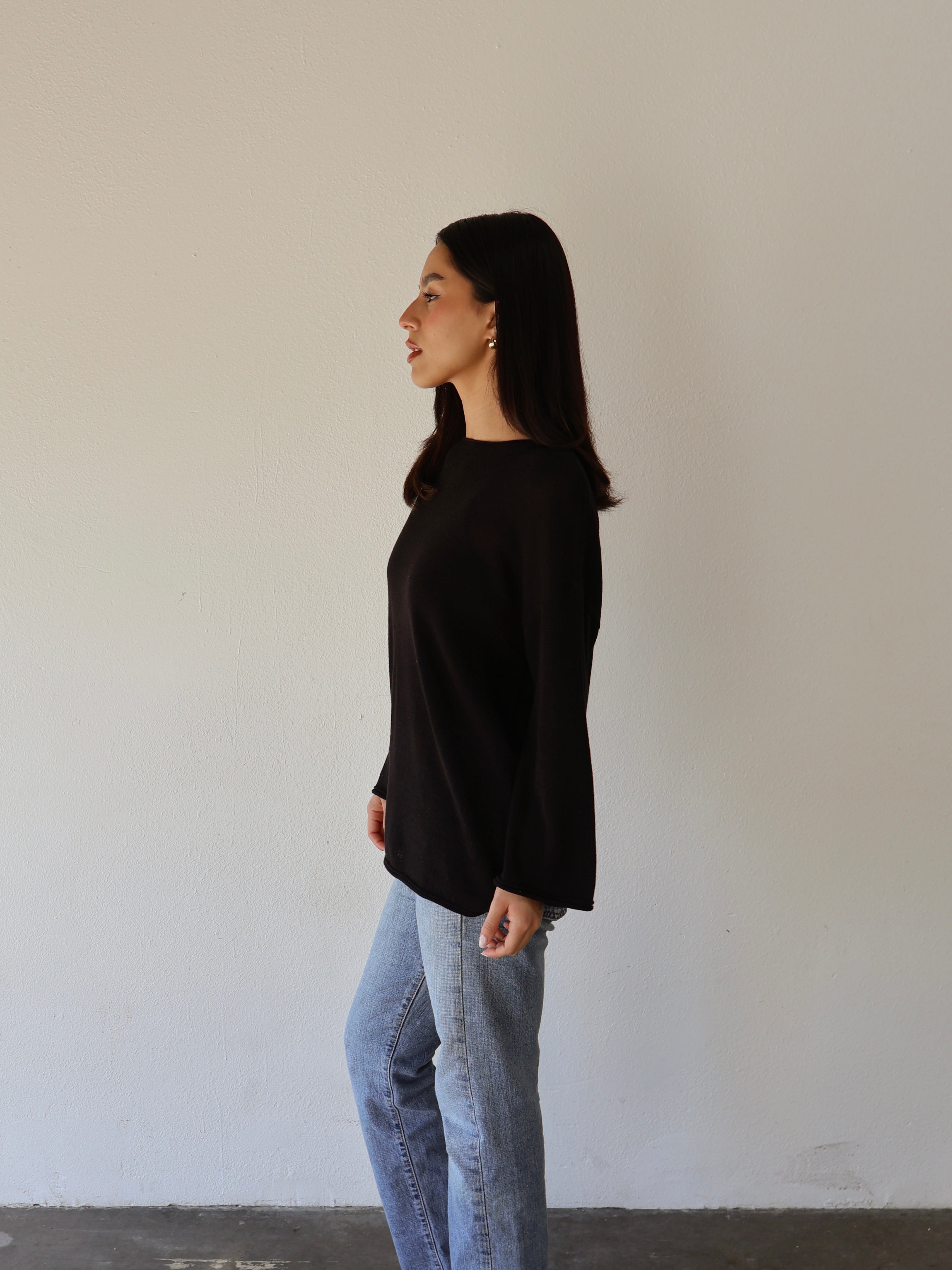 SOFTWEAR BOATNECK KNIT // ONYX