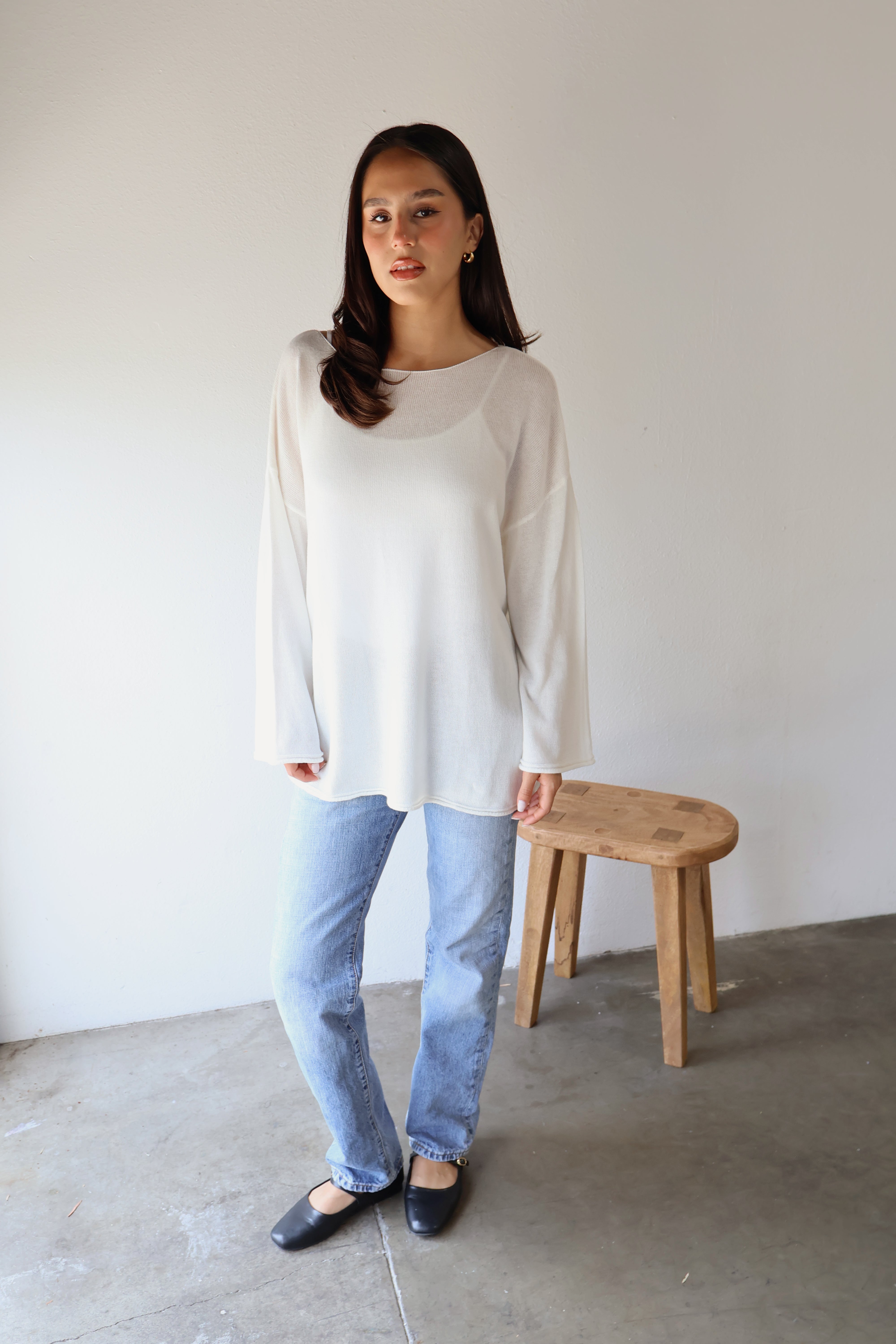 SOFTWEAR BOATNECK KNIT // CHALK