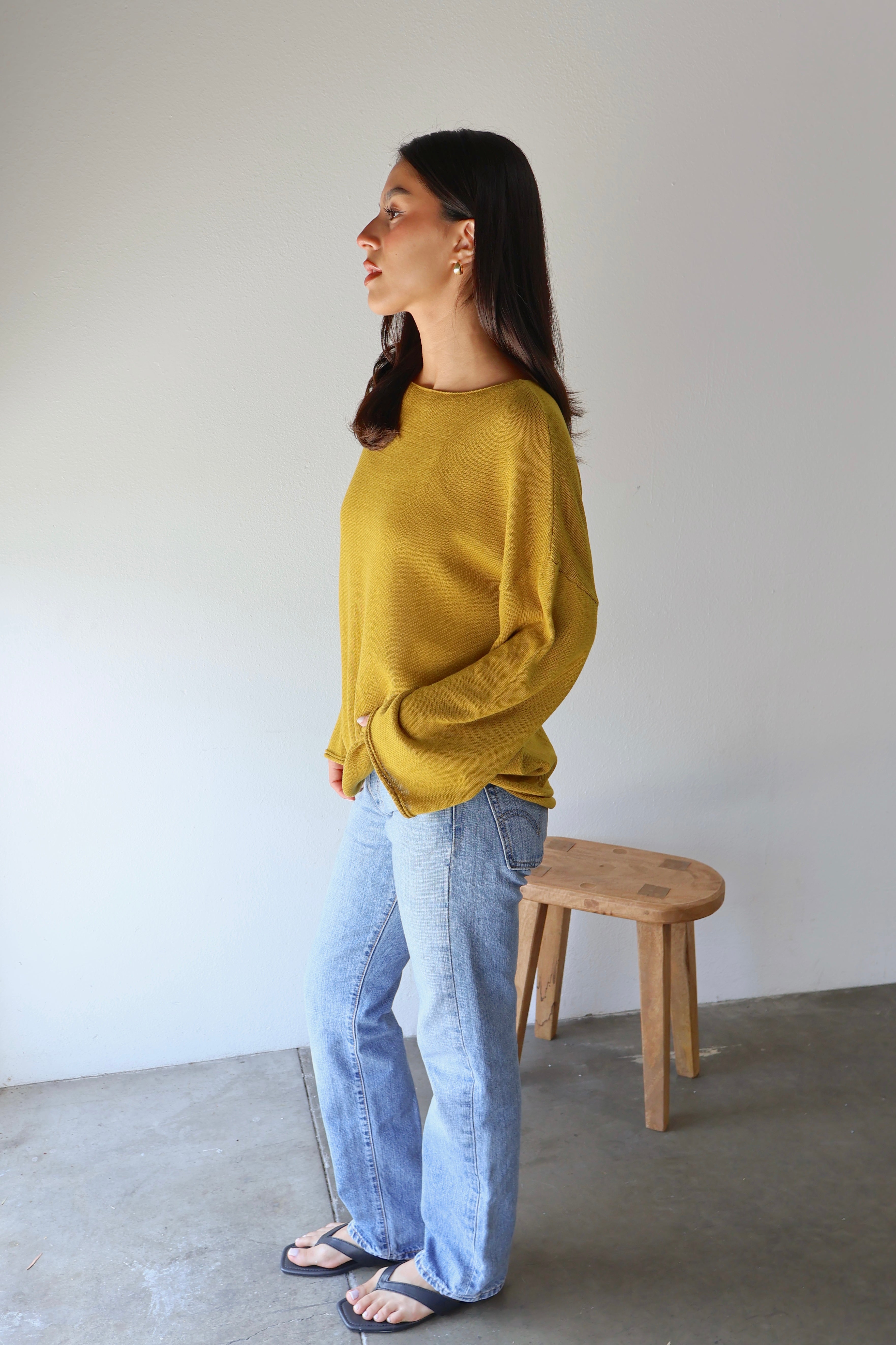 SOFTWEAR BOATNECK KNIT // CHARTREUSE
