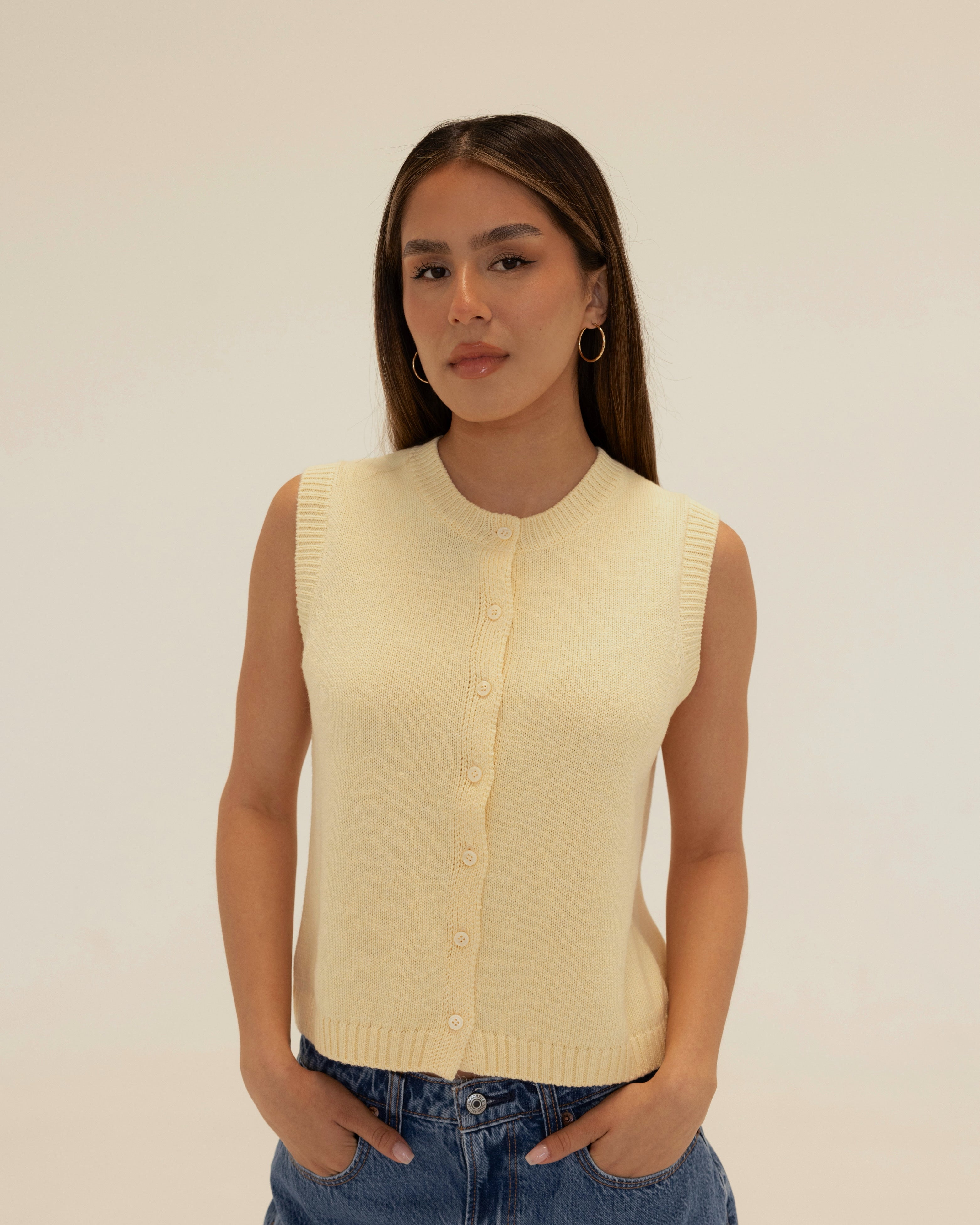 Weave Vest // Butter