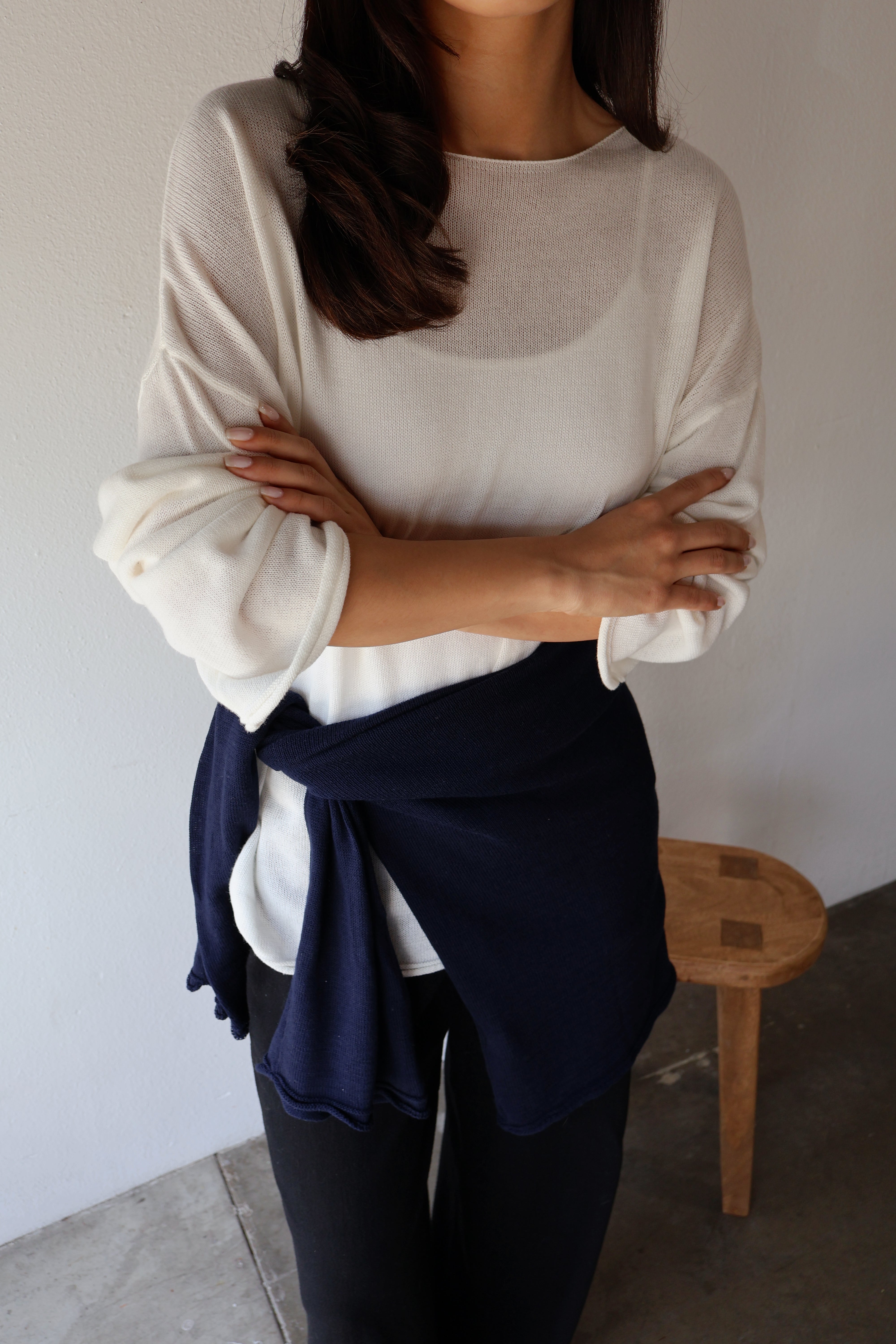 SOFTWEAR BOATNECK KNIT // CHALK