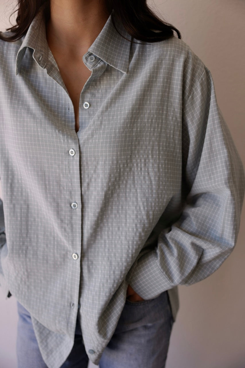 Grid Shirt // Coastal Fog