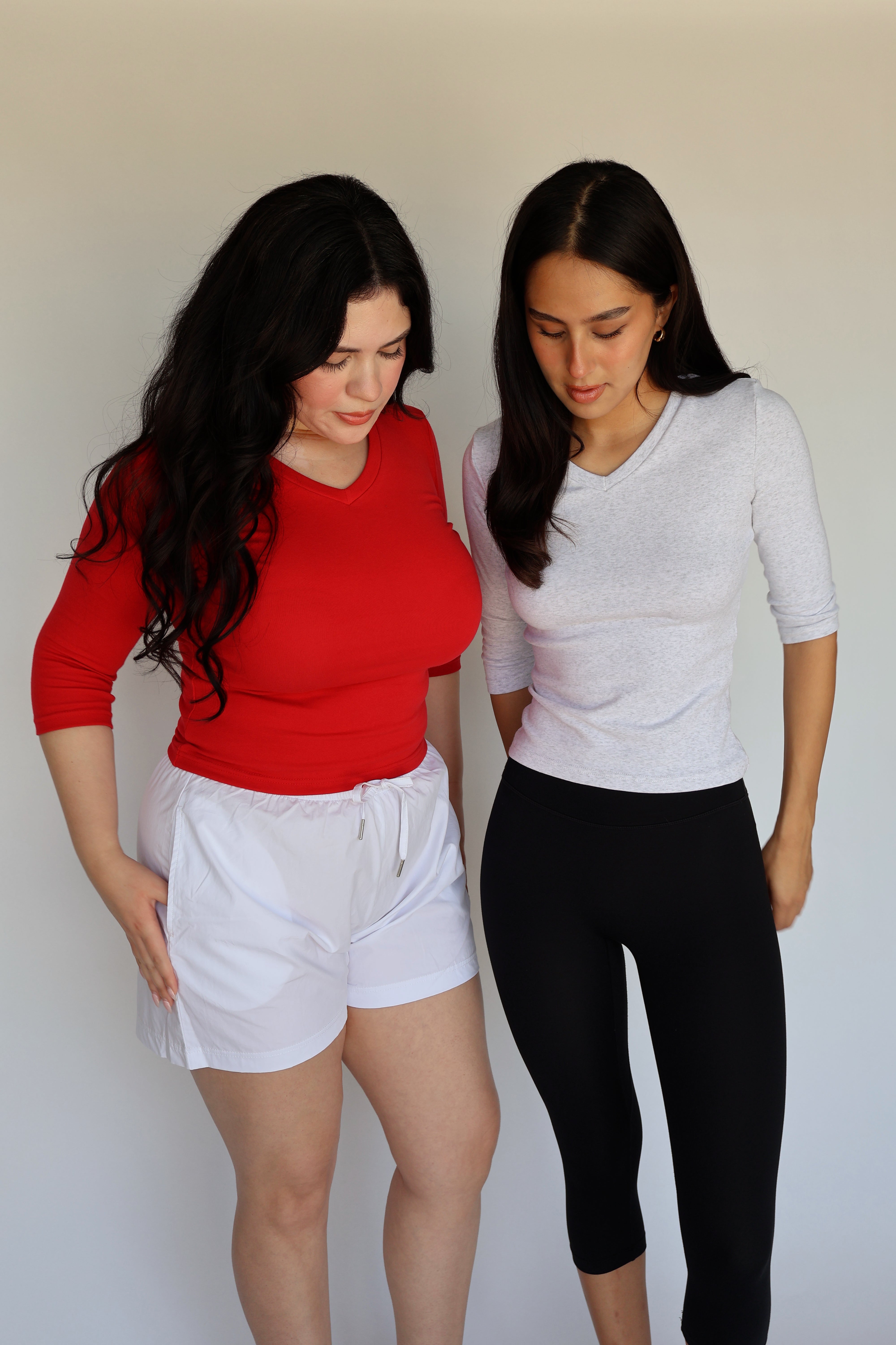 V-Neck Quarter Sleeve // Classic Red