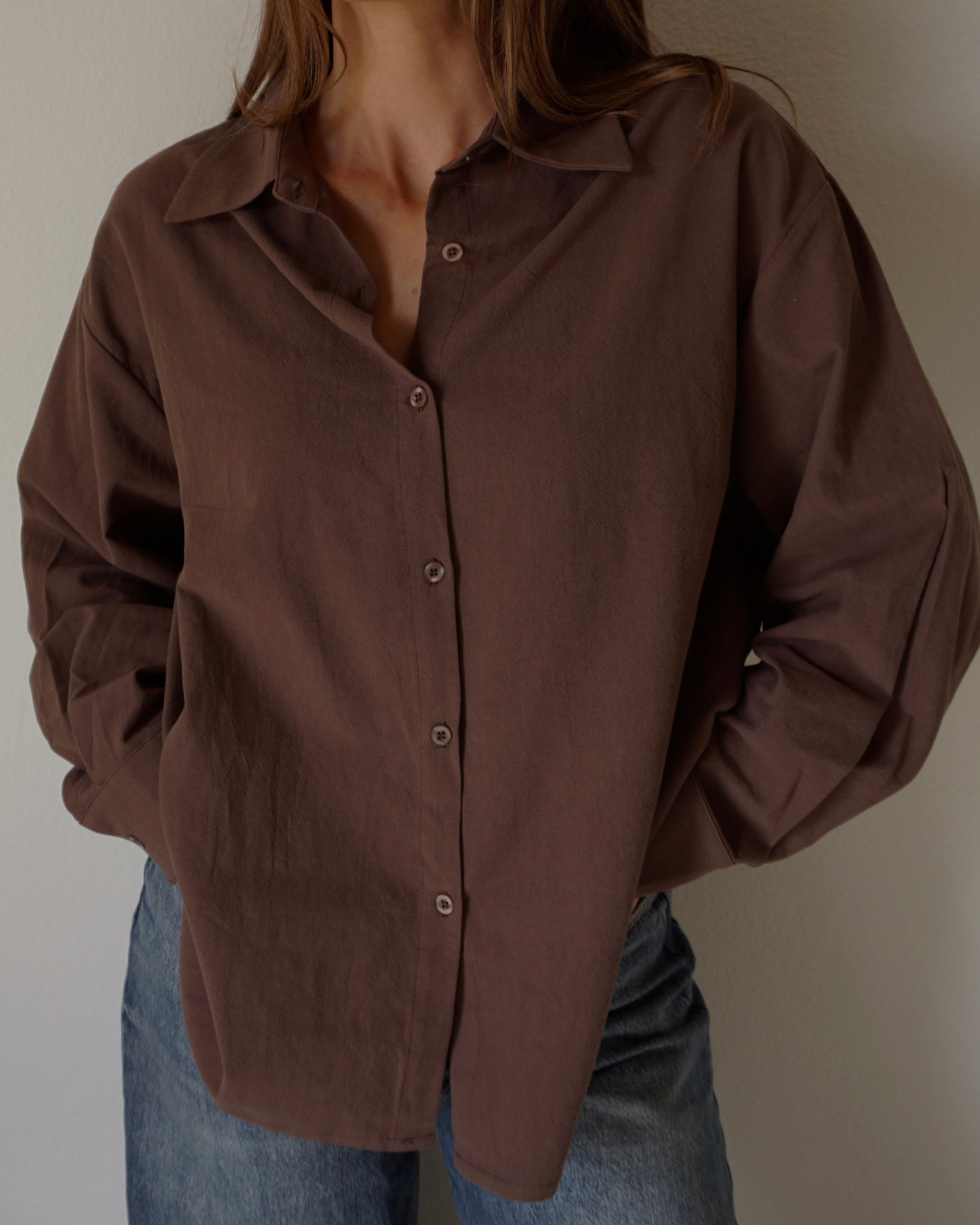 WASHED COTTON SHIRT // CHICORY