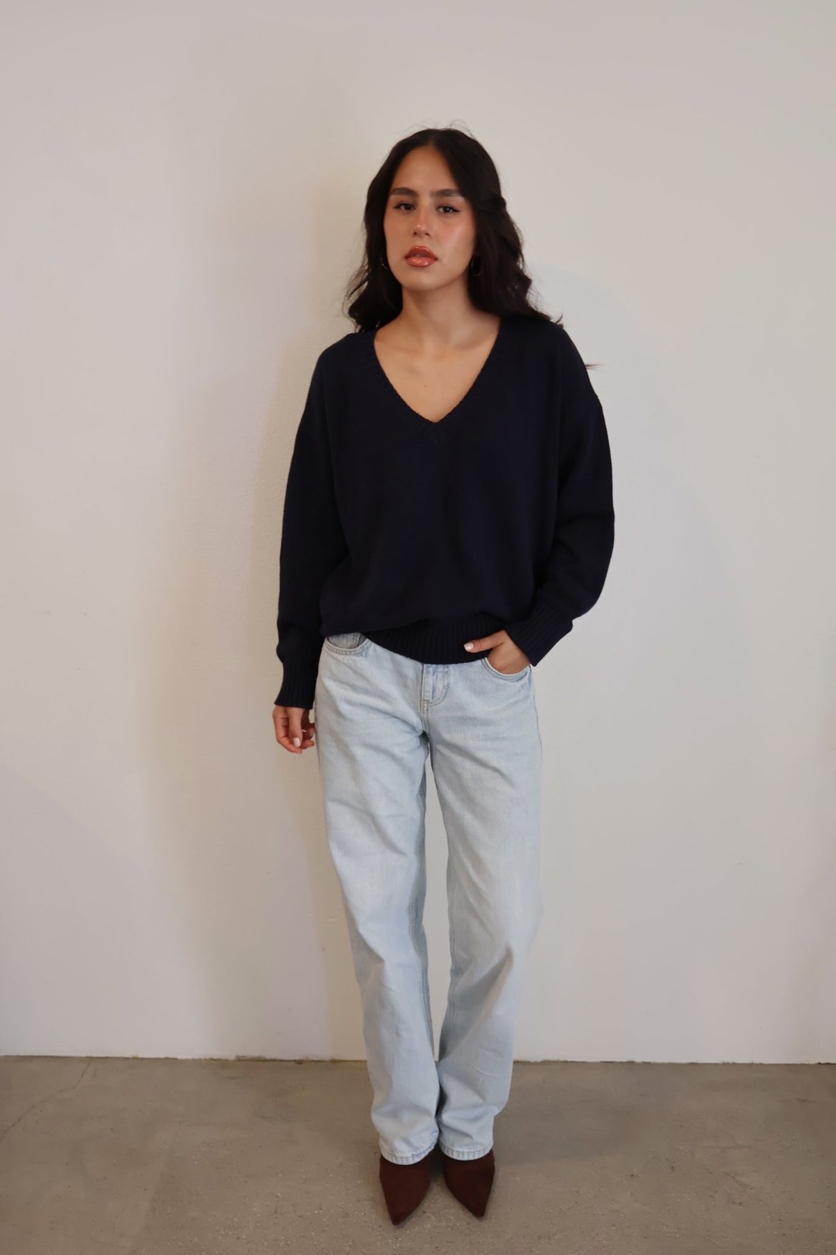 Heritage V-Neck Knit // Imperial