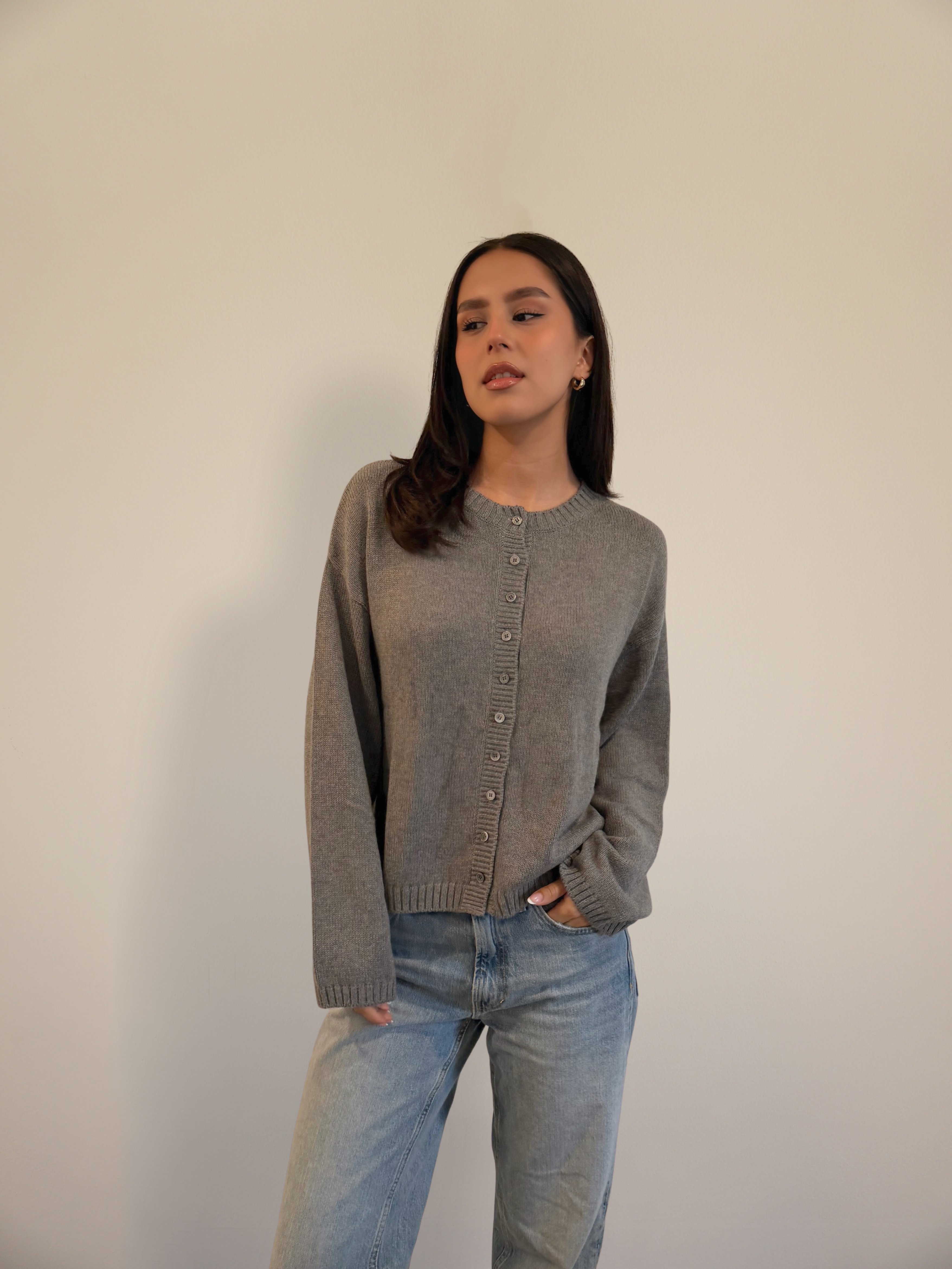 WEAVE CARDIGAN // SLATE