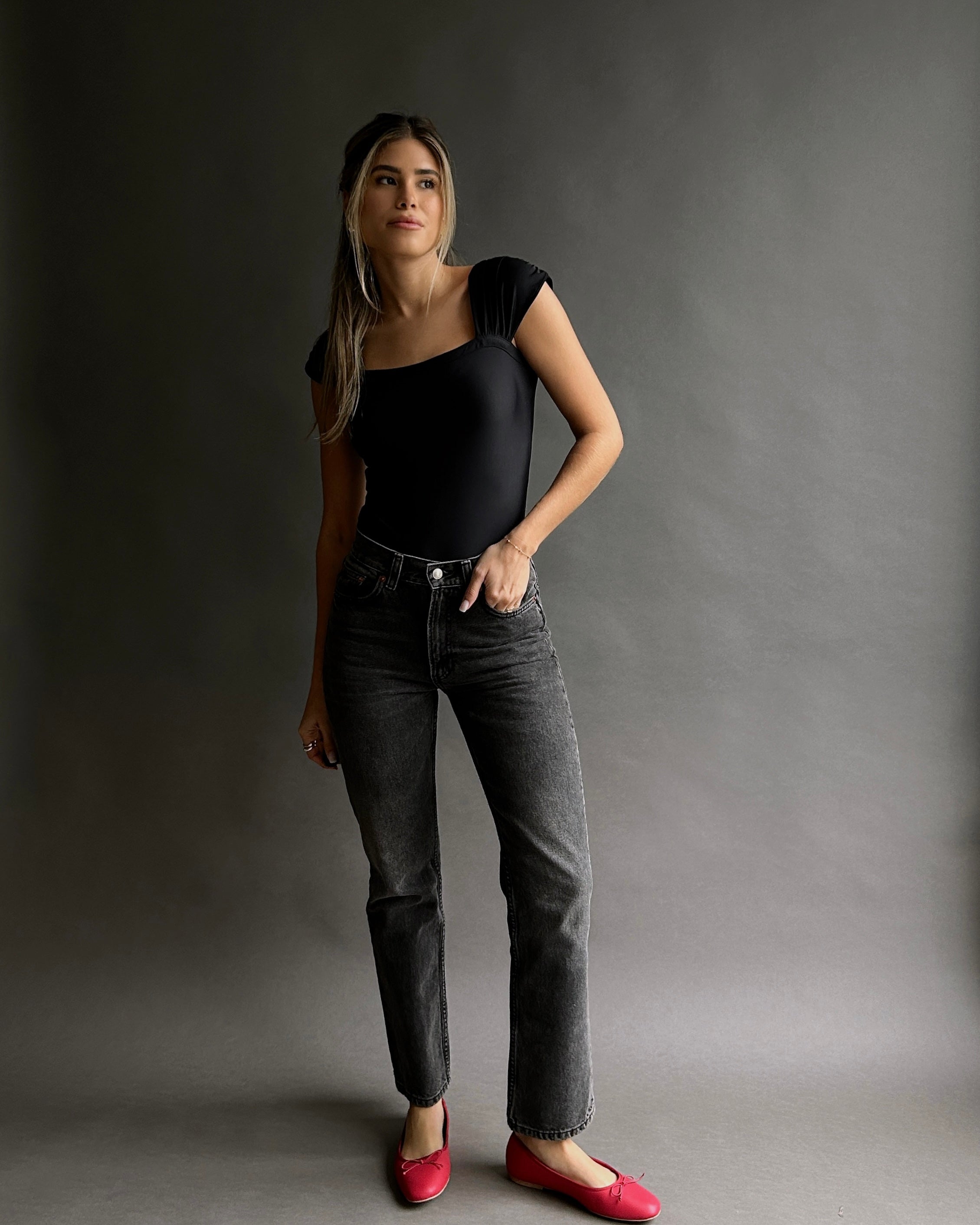 Buy SKIMS Black Everyday Sculpt Bodysuit for Women in Qatar