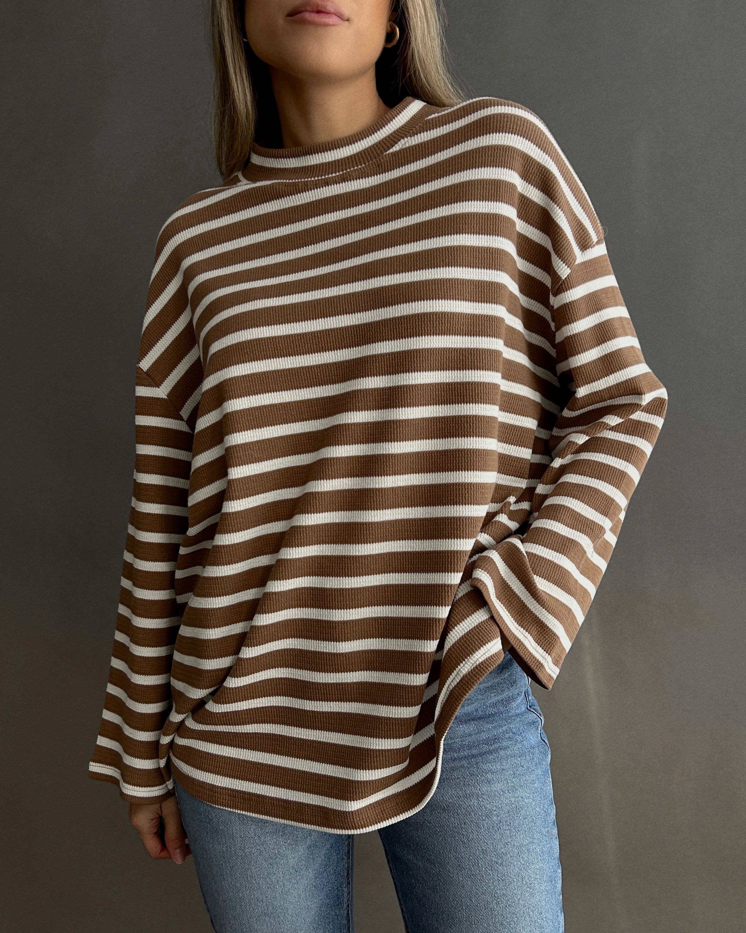 Striped Thermal Knit // Walnut