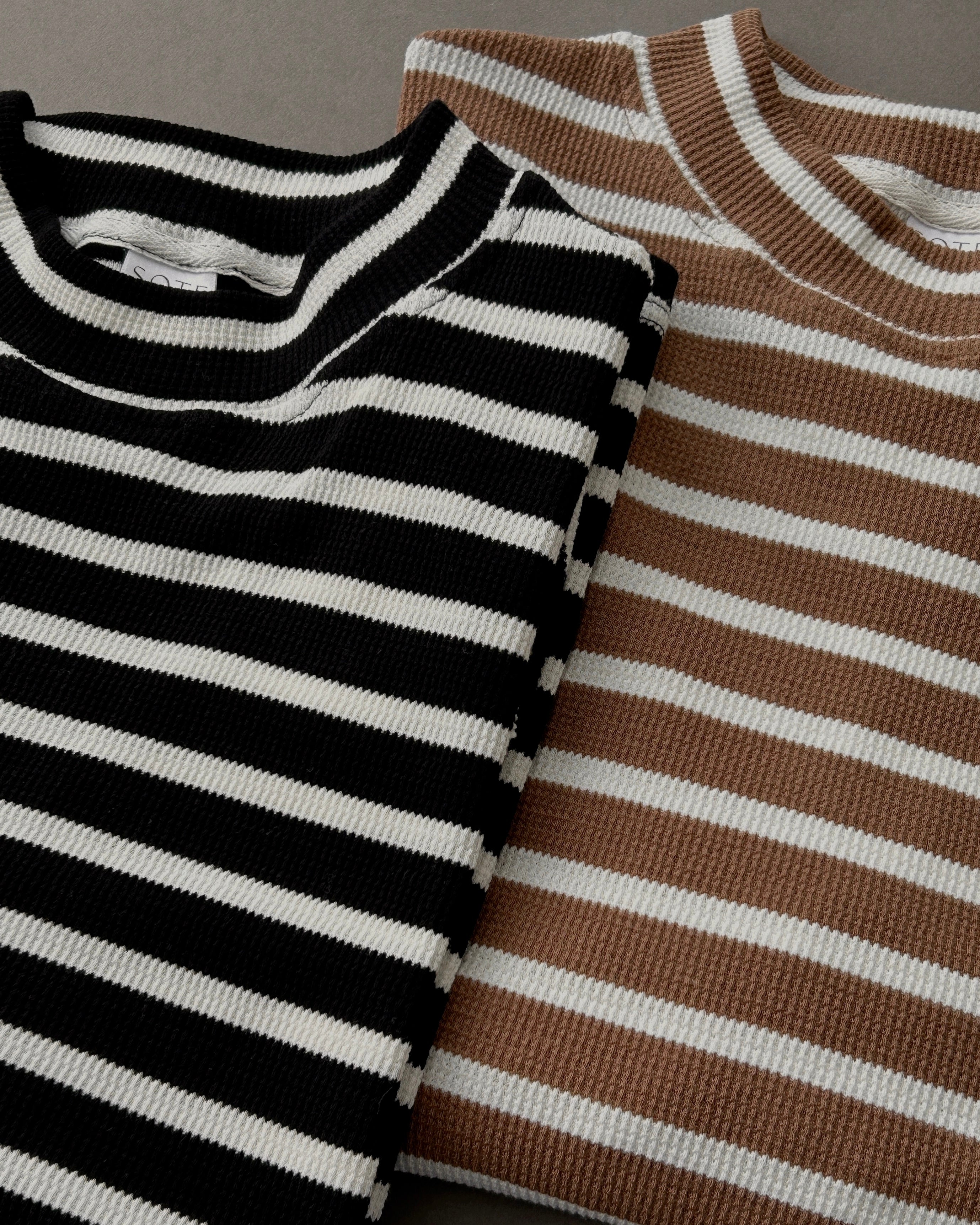 Striped Thermal Knit // Walnut