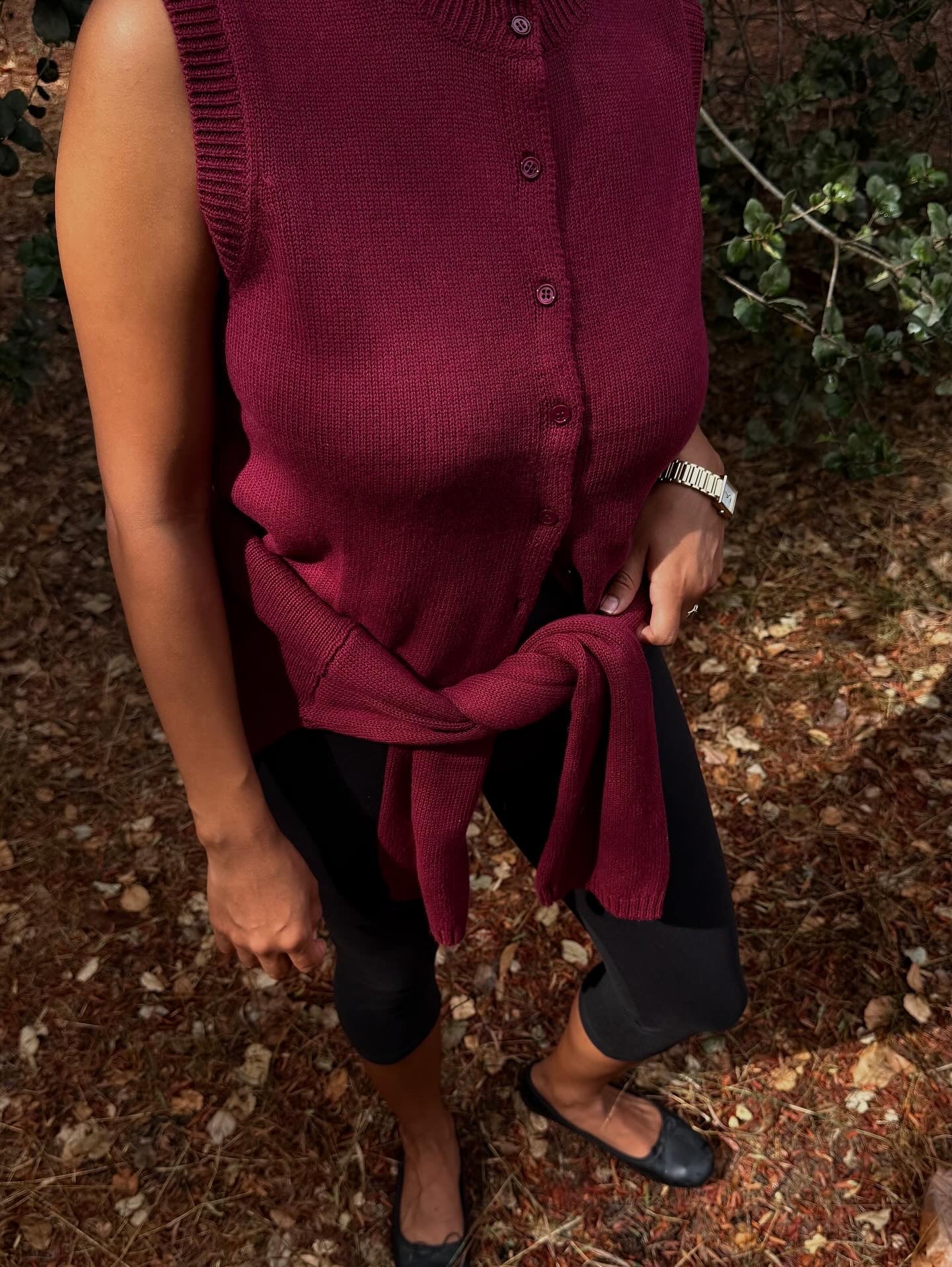 Weave Vest // Mulberry