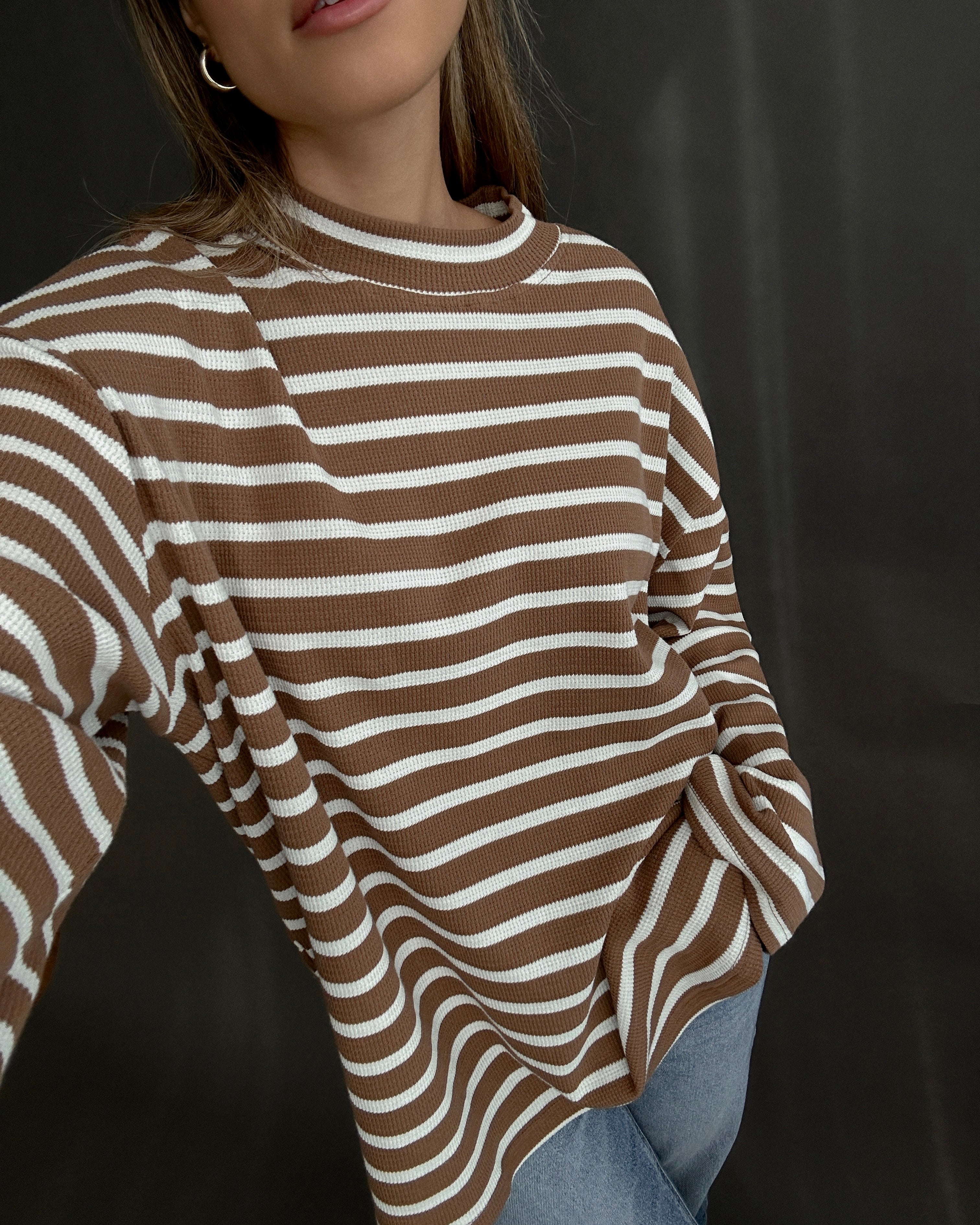 Striped Thermal Knit // Walnut