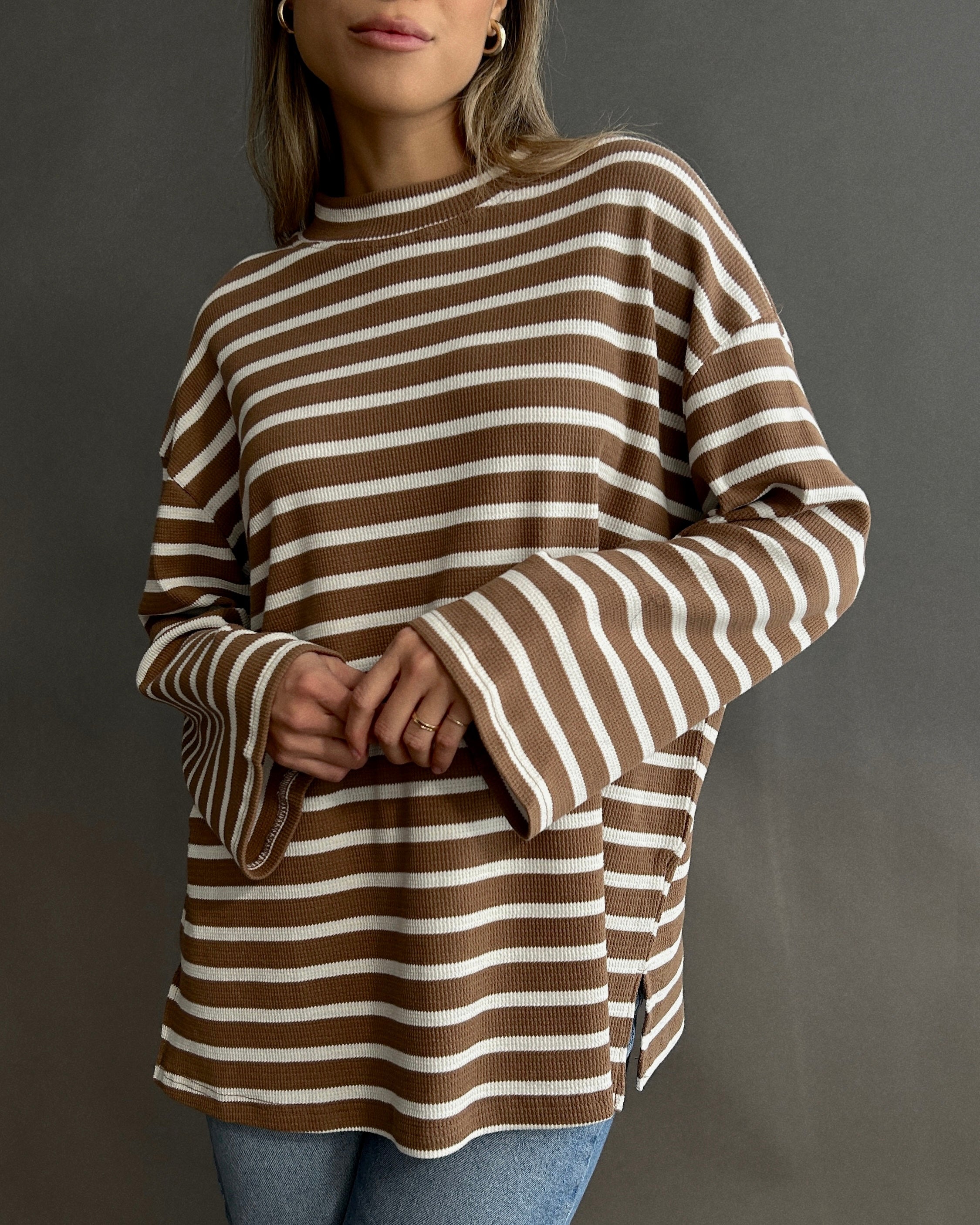 Striped Thermal Knit // Walnut