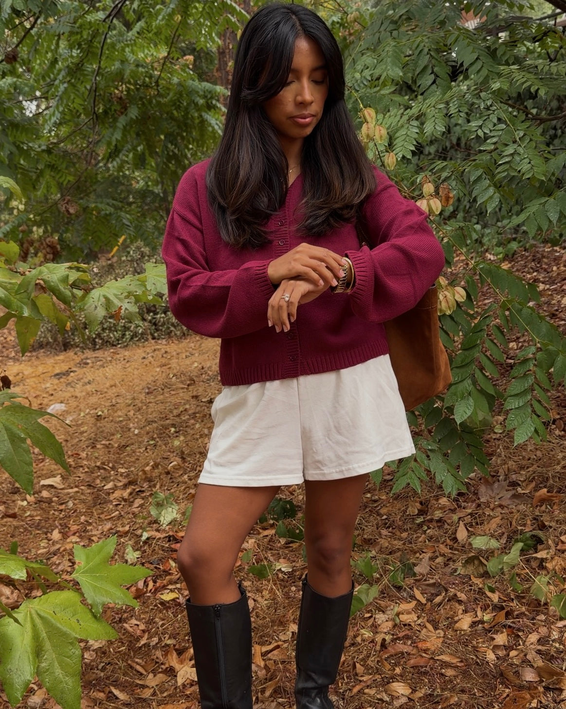 Weave Cardigan // Mulberry