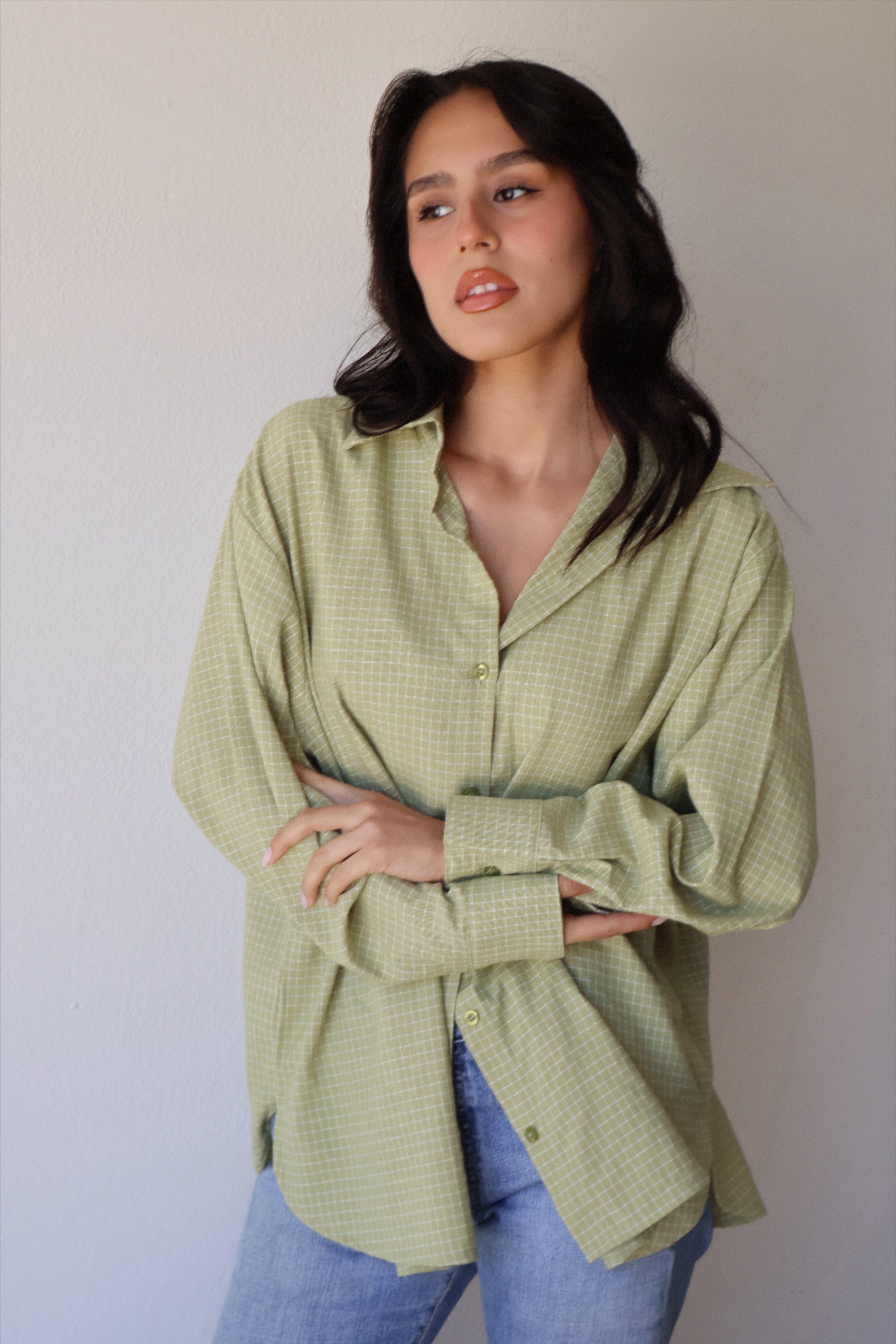 Grid Shirt // Moss