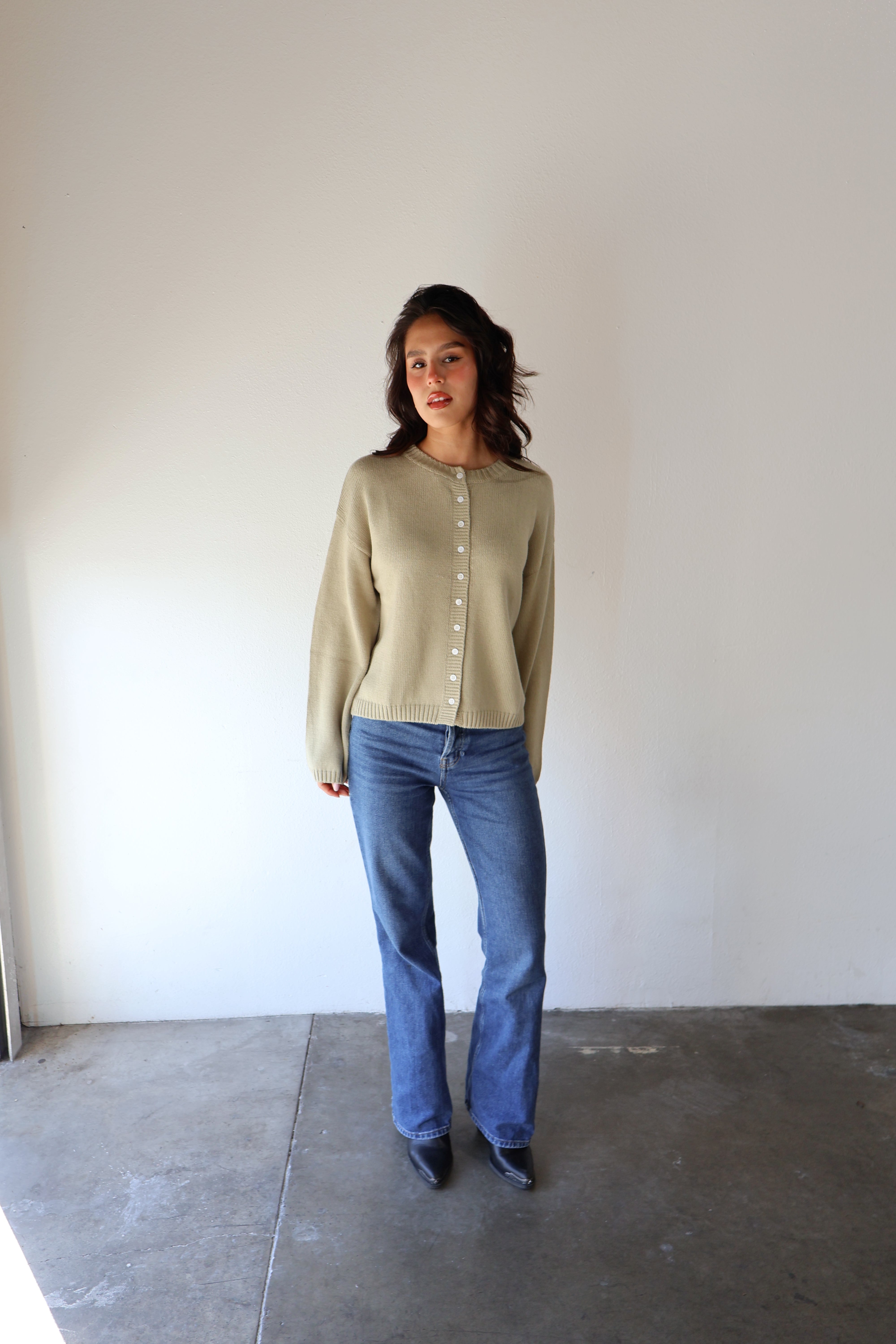 WEAVE CARDIGAN // PISTACHIO