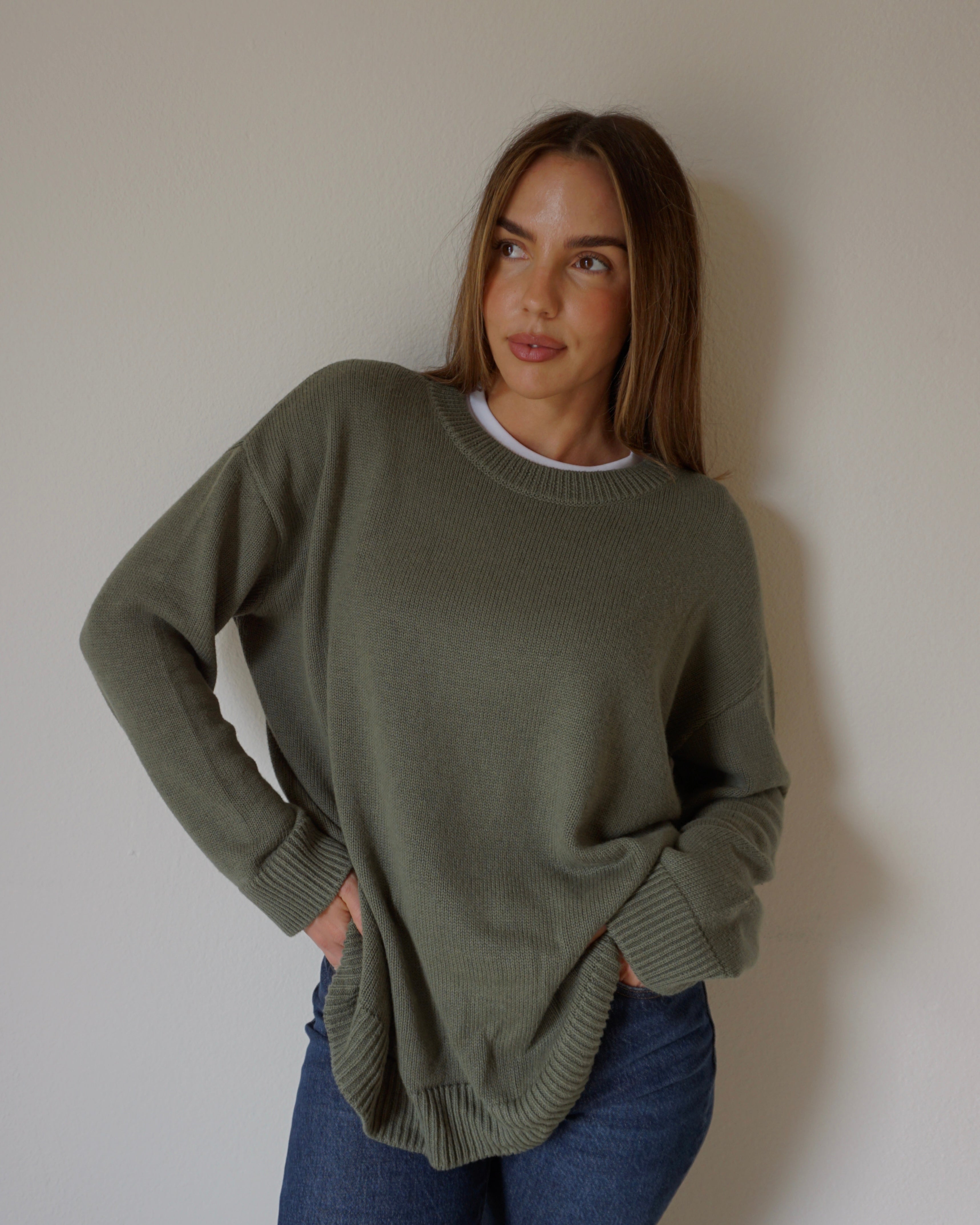 SLOUCH KNIT // SAGE