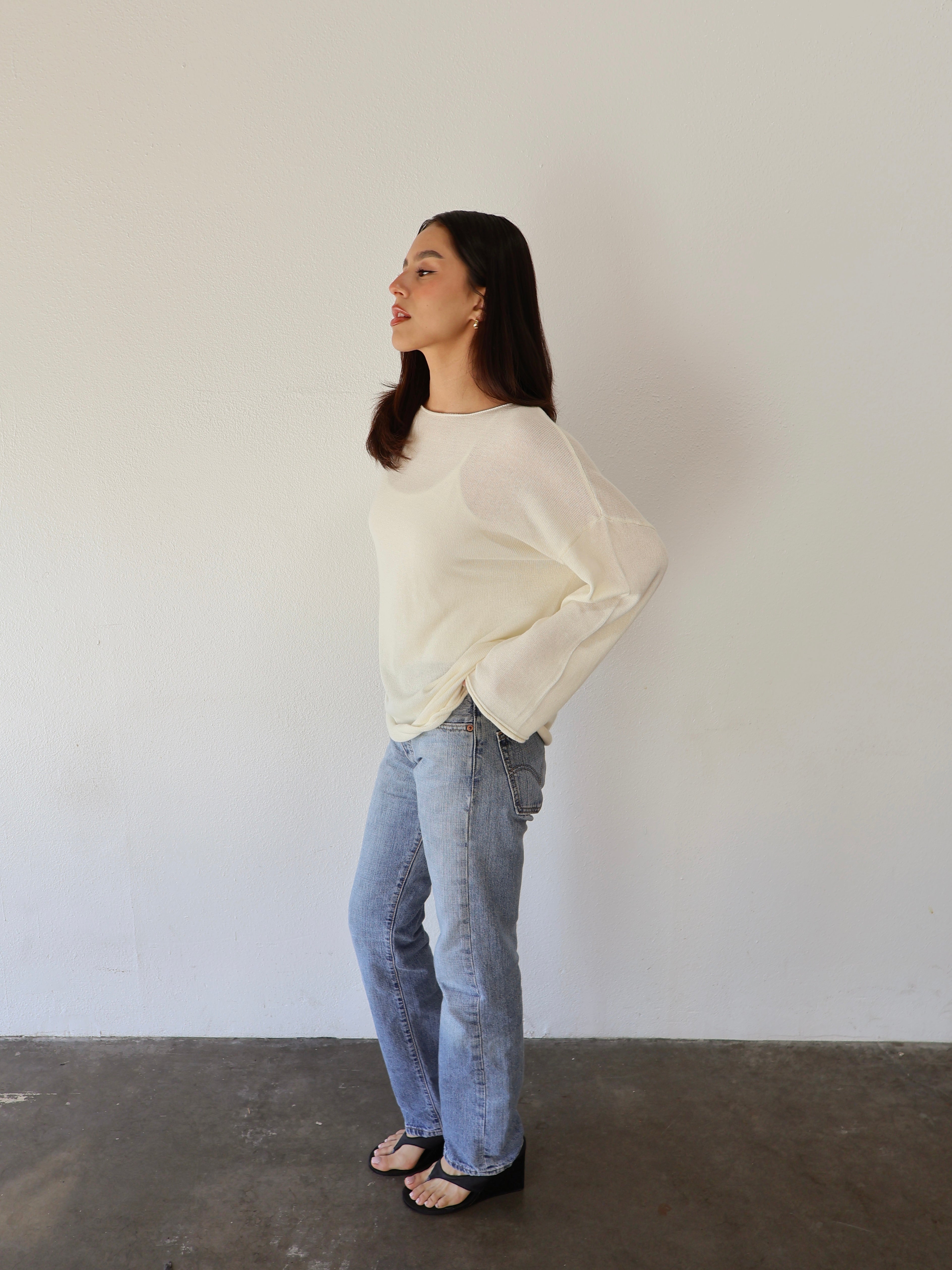 SOFTWEAR BOATNECK KNIT // BONE