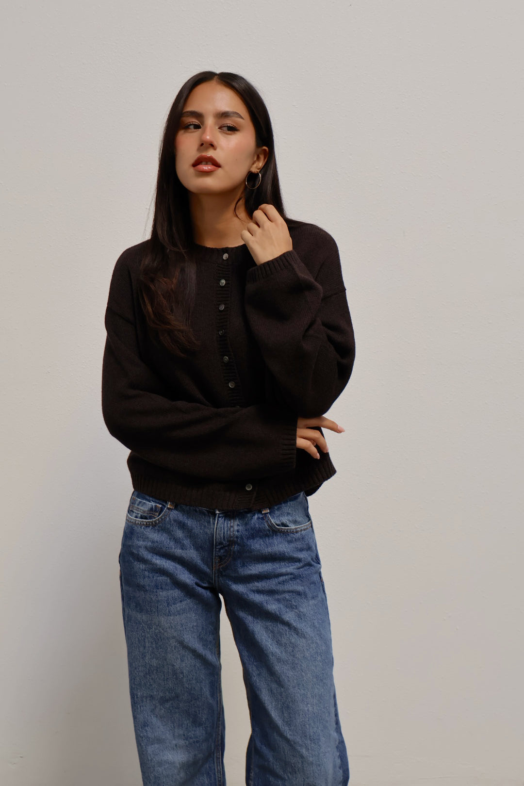 Weave Cardigan // Dark Chocolate