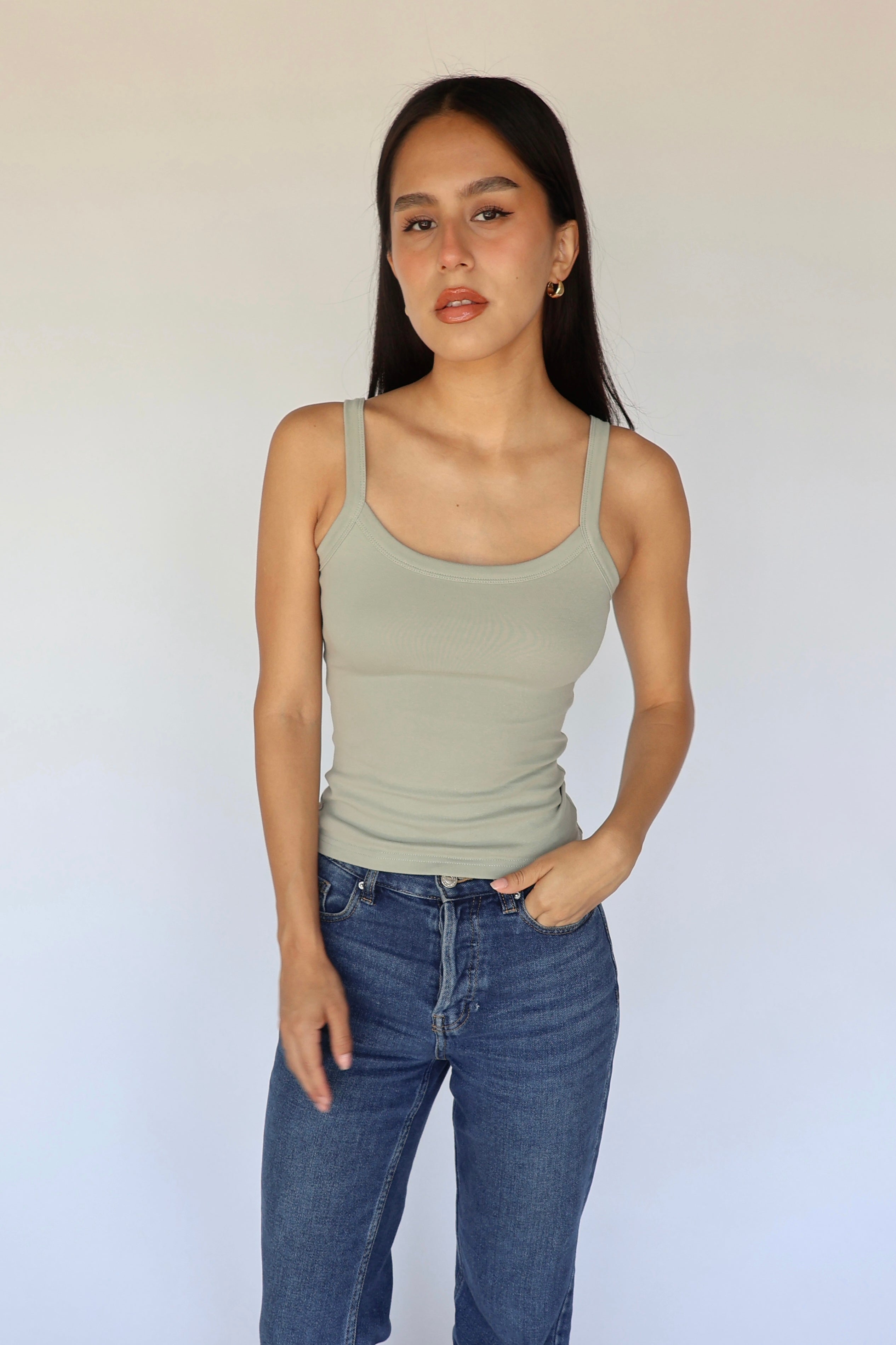 Singlet Tank // PISTACHIO