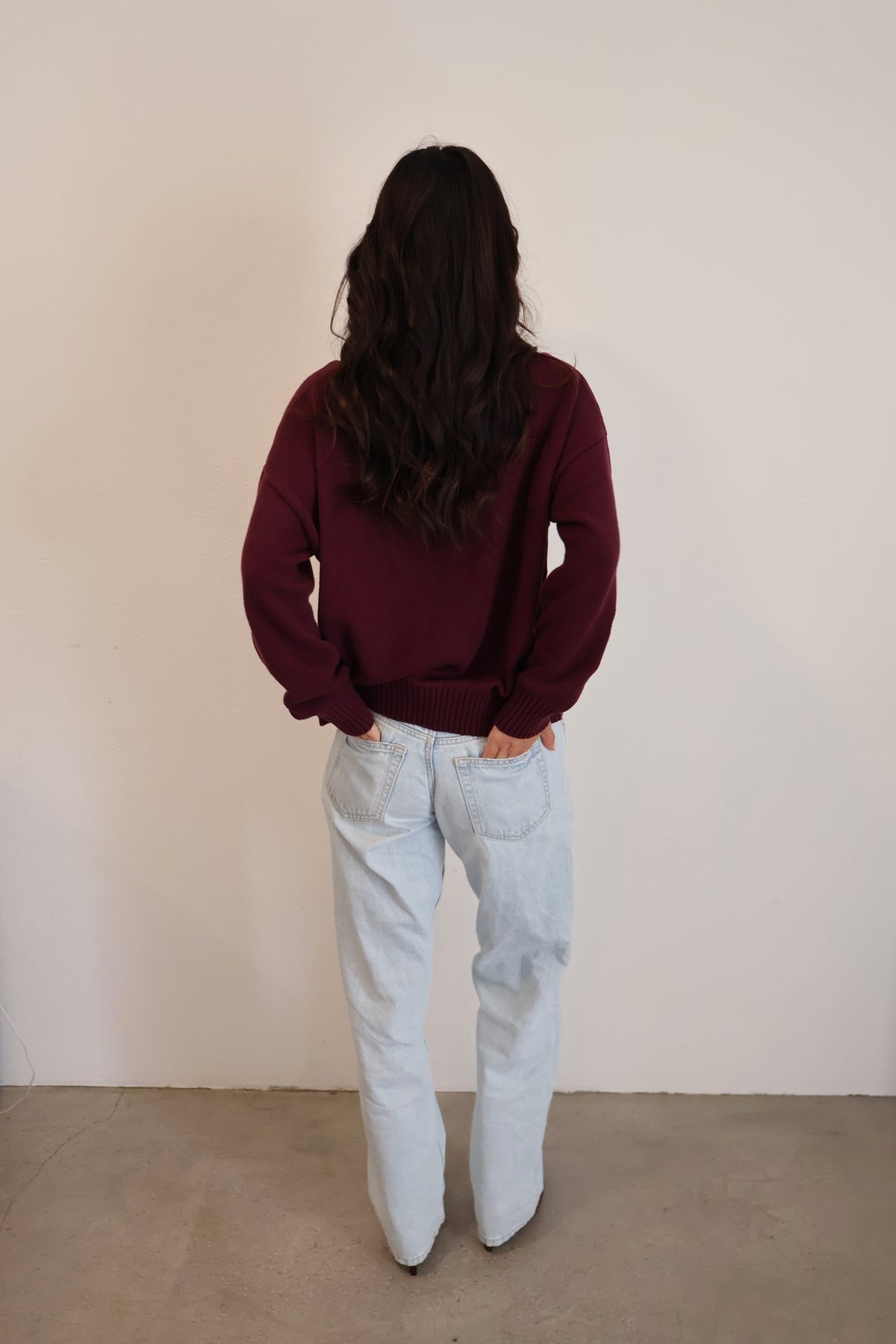 Heritage V-Neck Knit // Plum